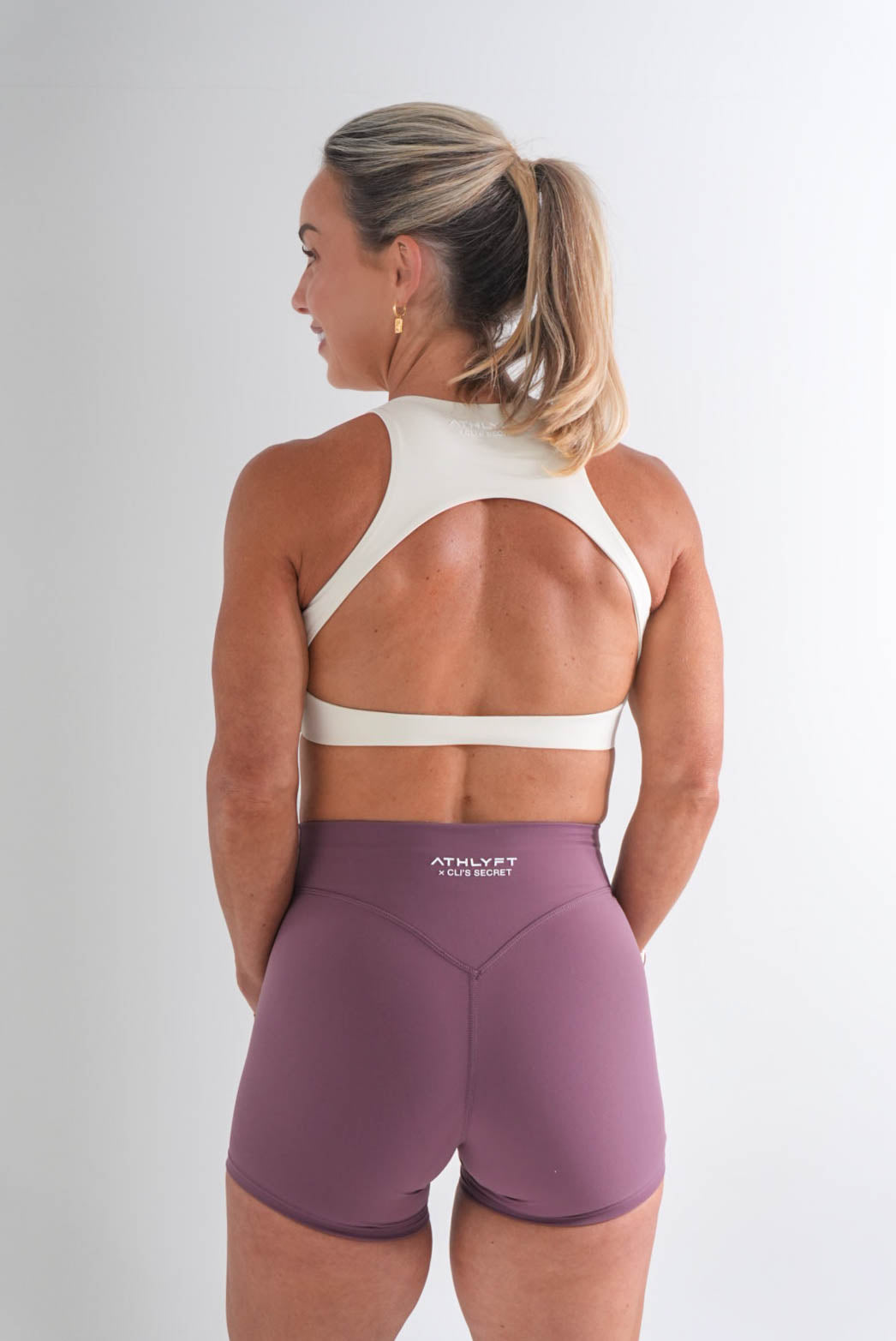 ATHLYFT x Cli's Secret High Neck Bra - Soft Ivory