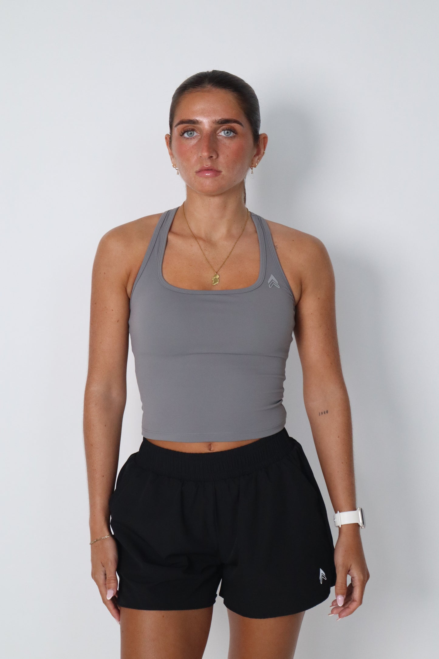 Racer Back Tank - Ash