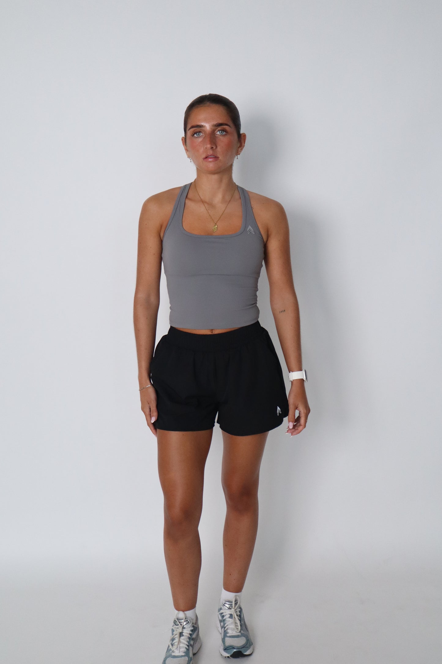 Racer Back Tank - Ash