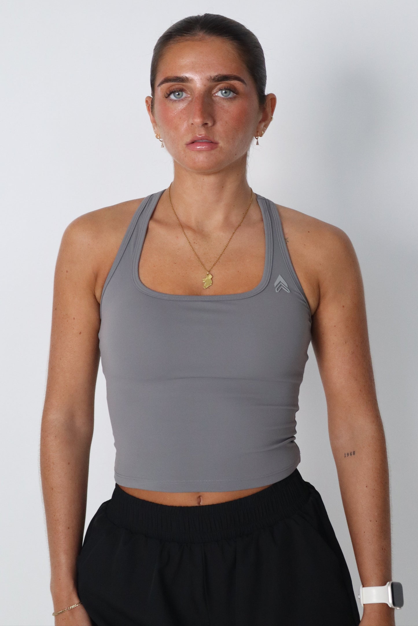 Racer Back Tank - Ash