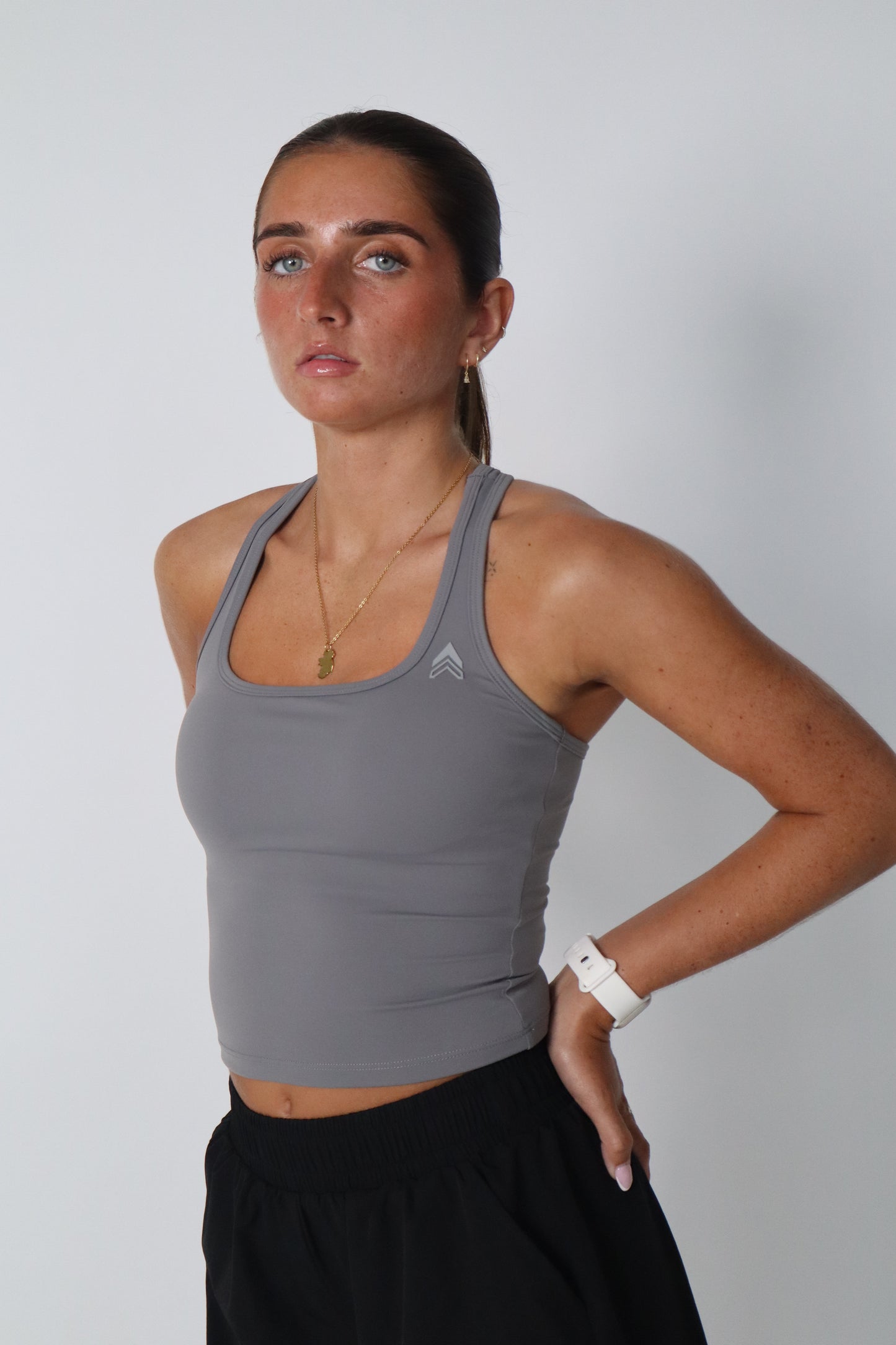 Racer Back Tank - Ash