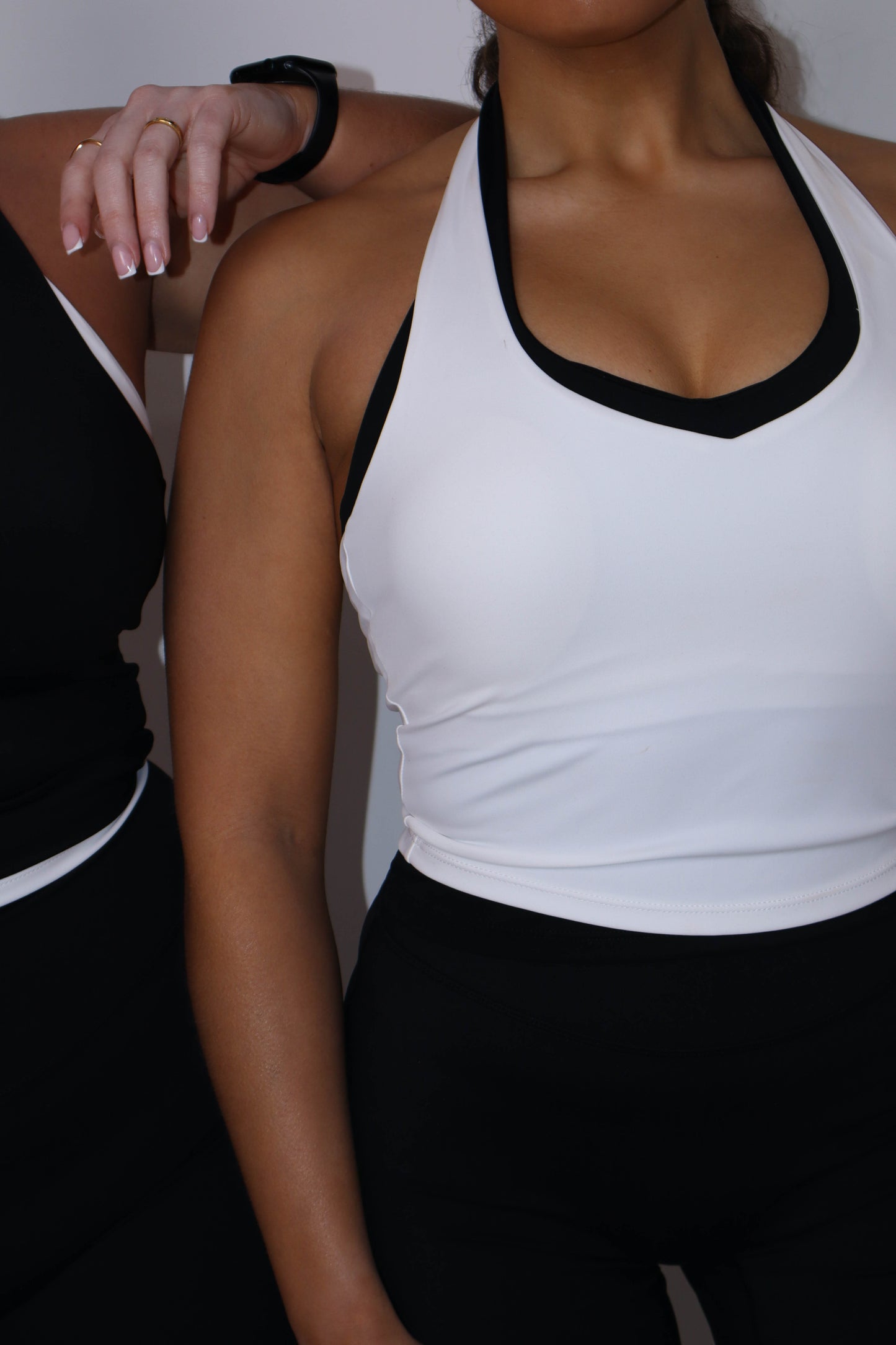 V-Neck Halter Vest - White