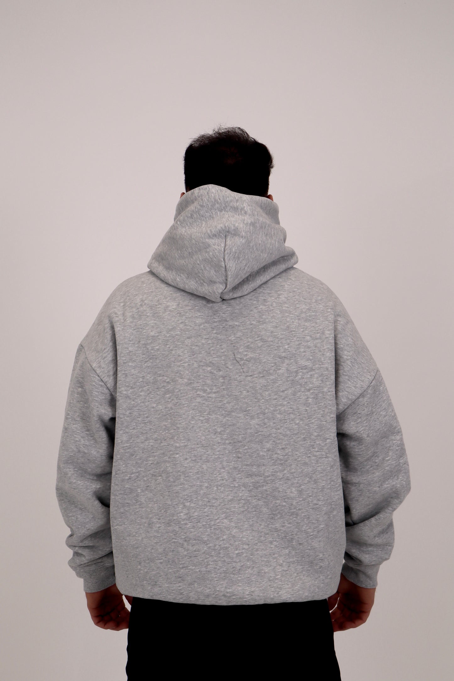 Oversized Heavyweight Hoodie - Marl Grey