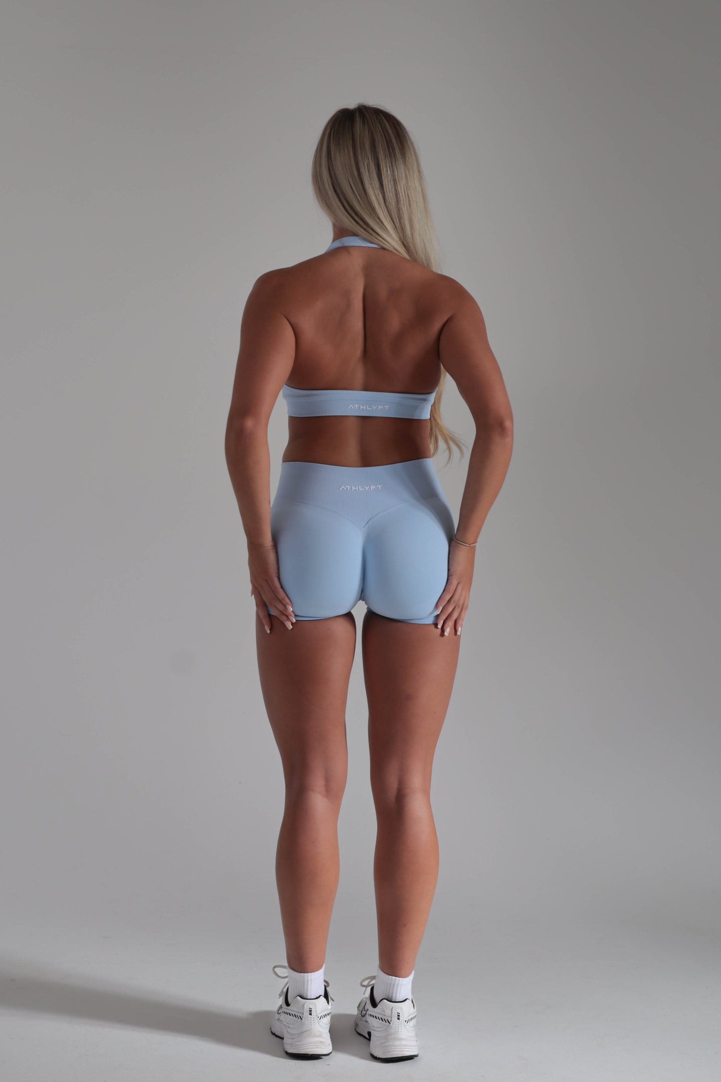 Core Halter Bra - Ice Blue