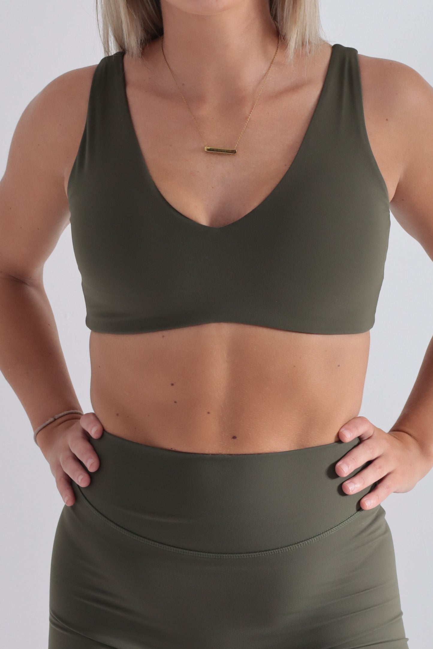 Cloudflow Low Back Bra - Classic Khaki