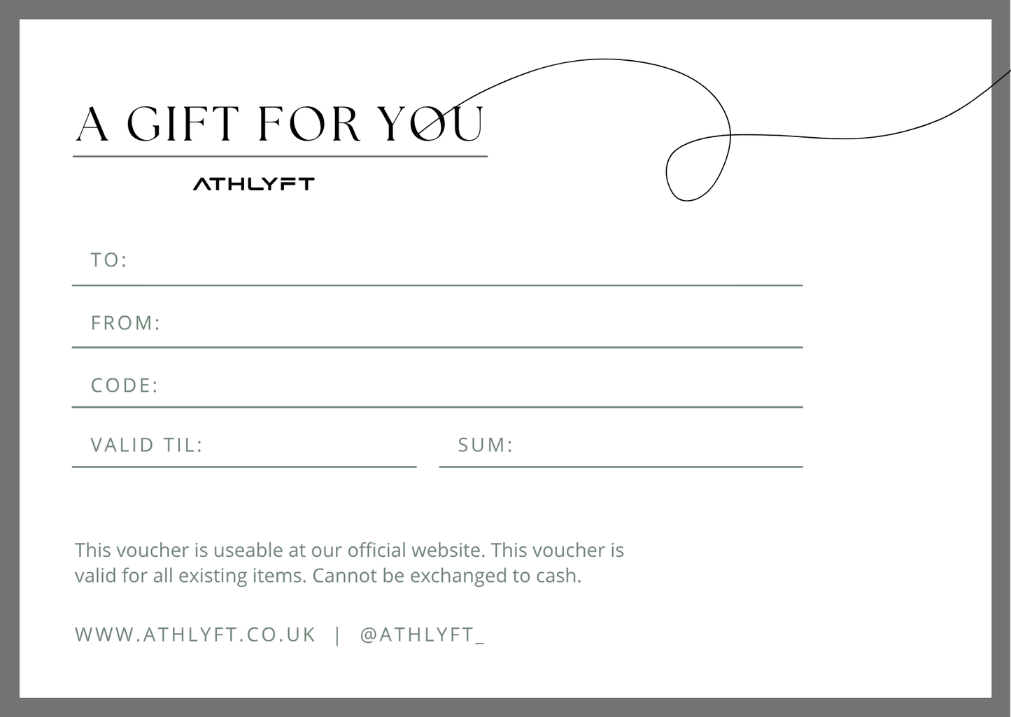 ATHLYFT gift card