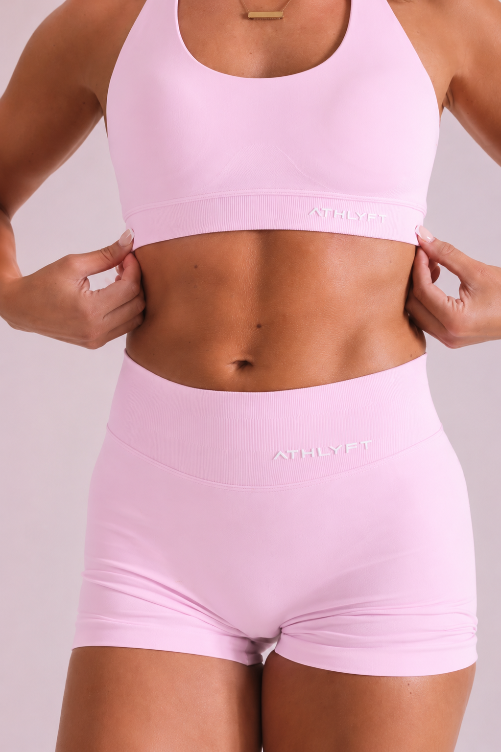 Core Halter Bra - Petal