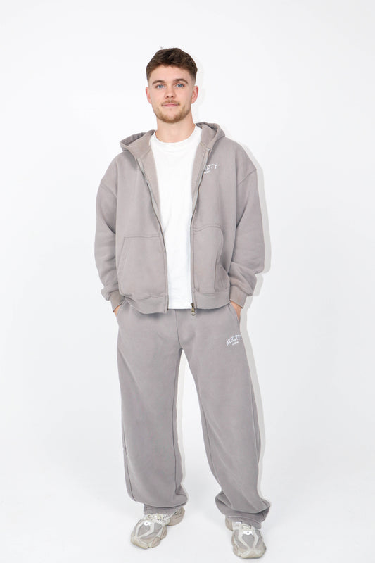 Stonewash Oversized Heavyweight Wide-Leg Jogger - Sandstone