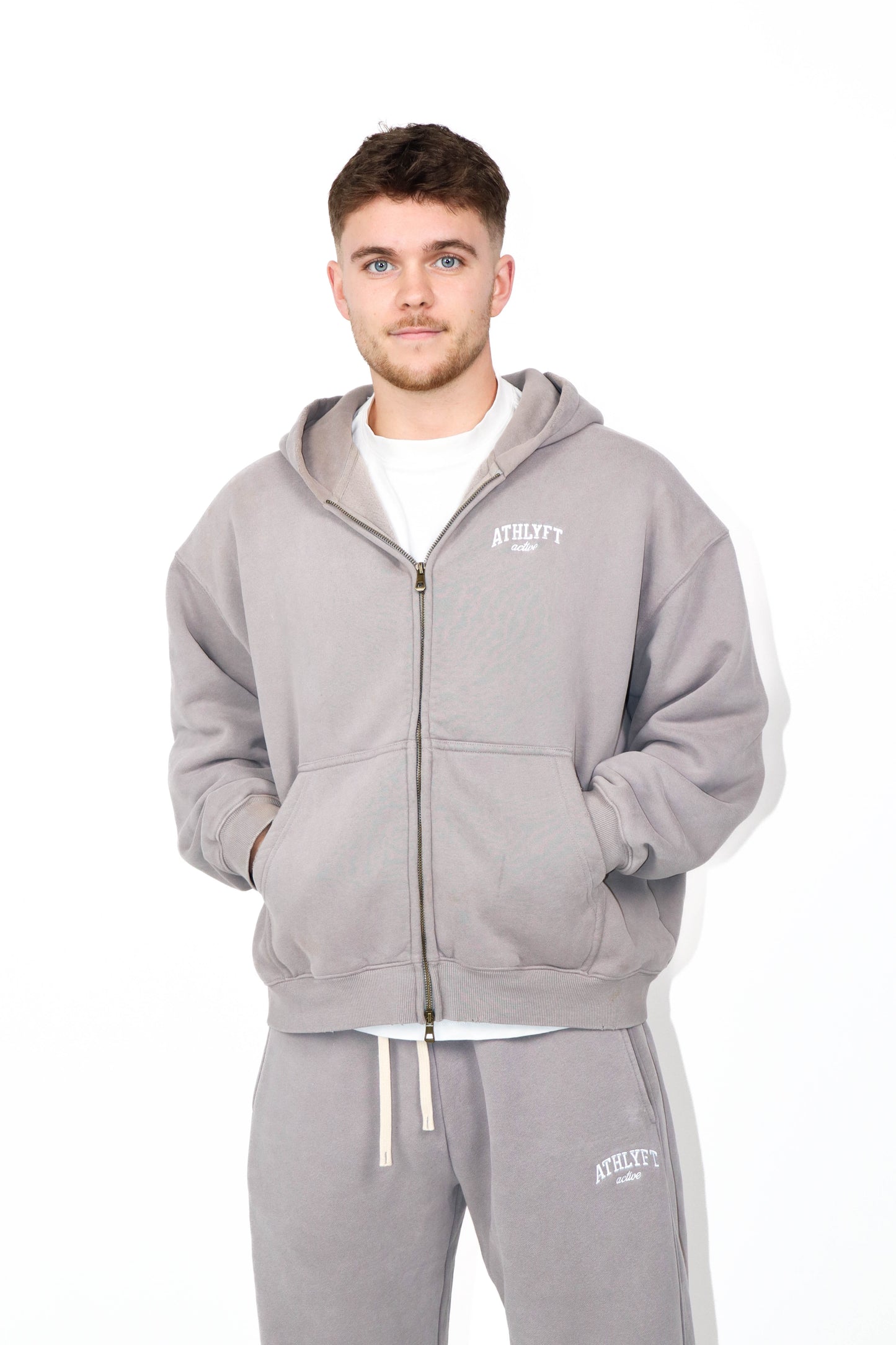 Stonewash Oversized Heavyweight Wide-Leg Jogger - Sandstone