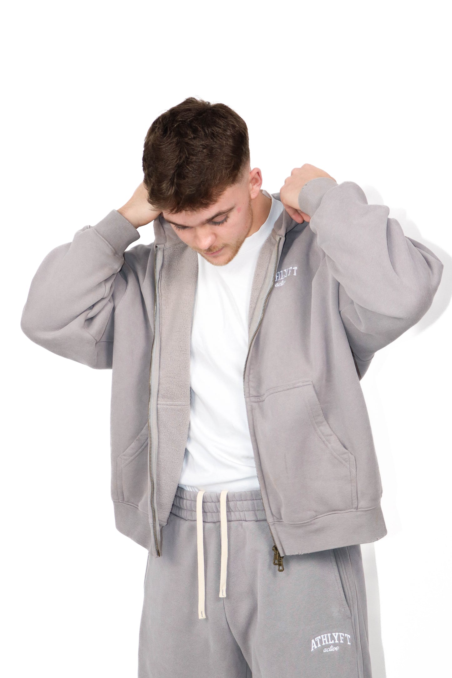 Stonewash Oversized Heavyweight Wide-Leg Jogger - Sandstone