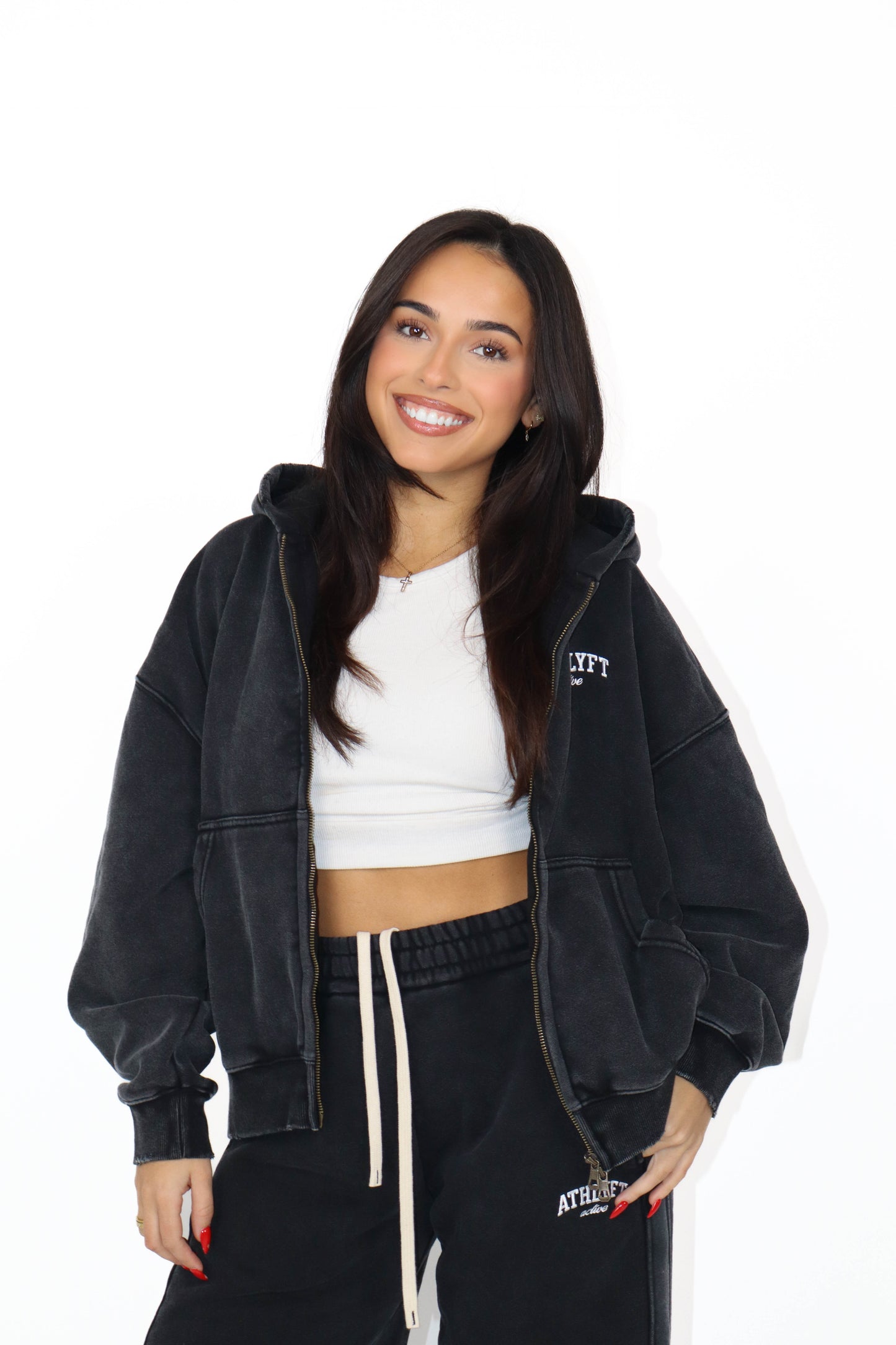 Stonewash Oversized Heavyweight Wide-Leg Jogger - Washed Black