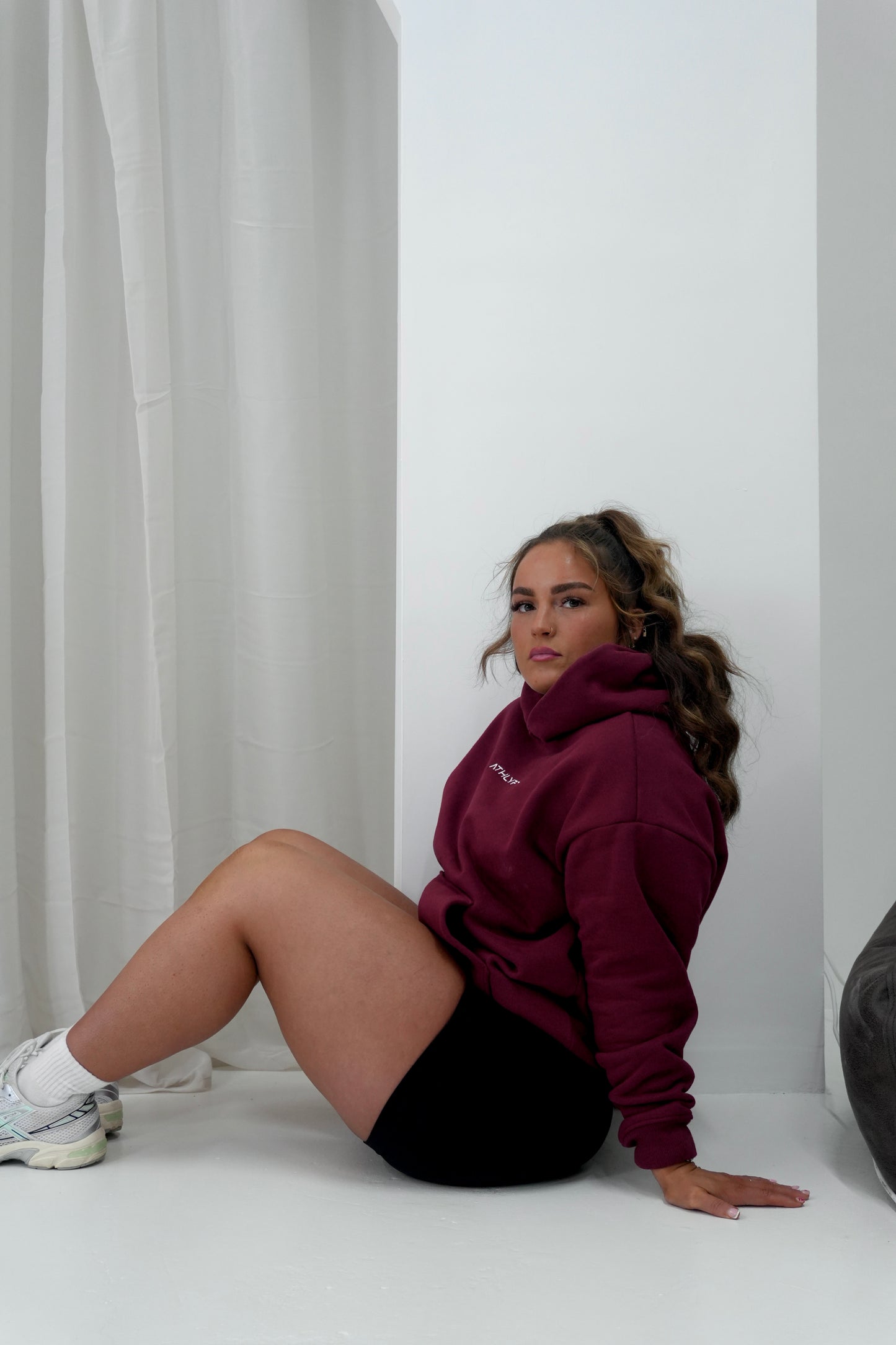 Oversized Heavyweight Hoodie - Pure Maroon