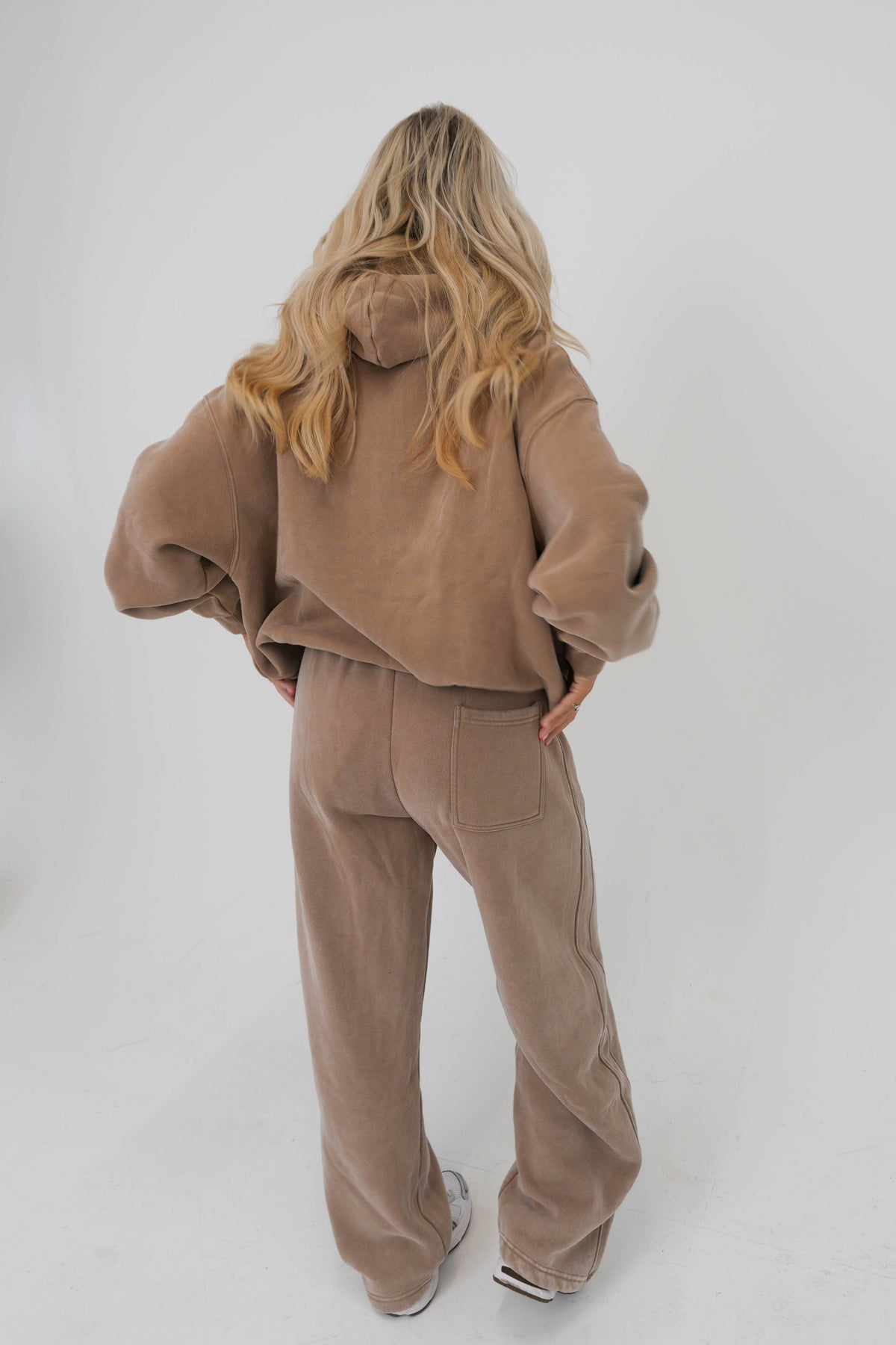 Stonewash Oversized Heavyweight Wide-Leg Jogger - Sandstone