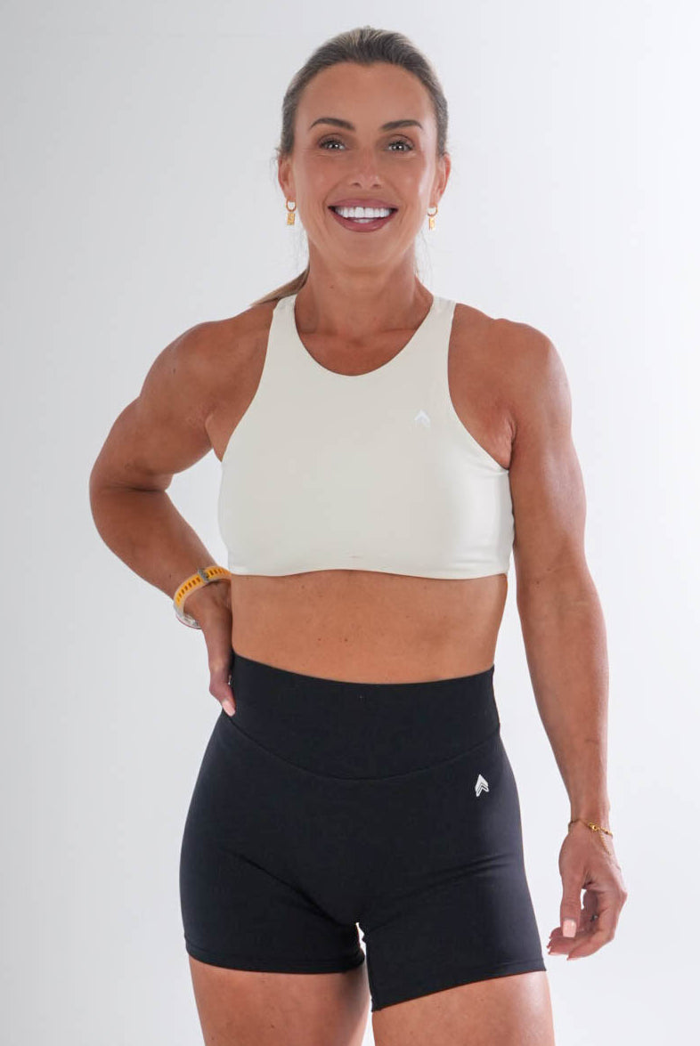 ATHLYFT x Cli's Secret High Neck Bra - Soft Ivory