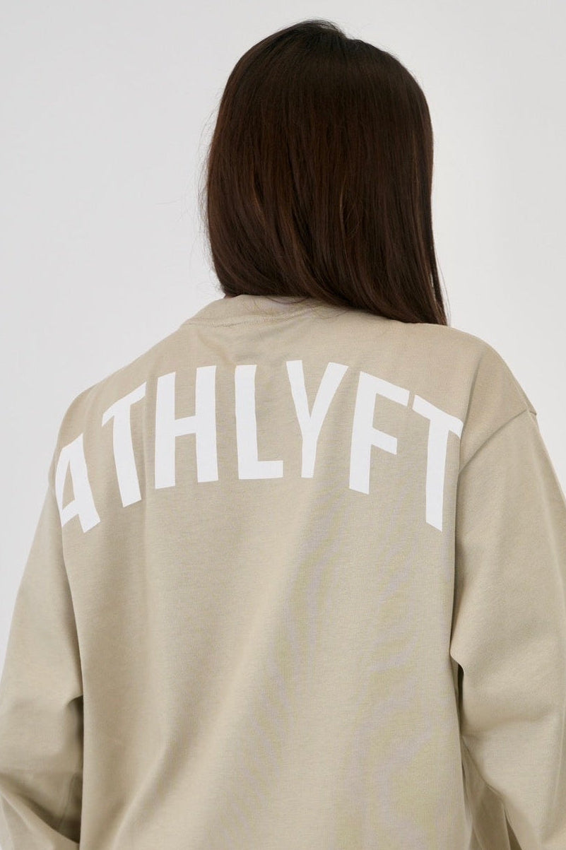 Oversized Long Sleeve Tee - Wheat