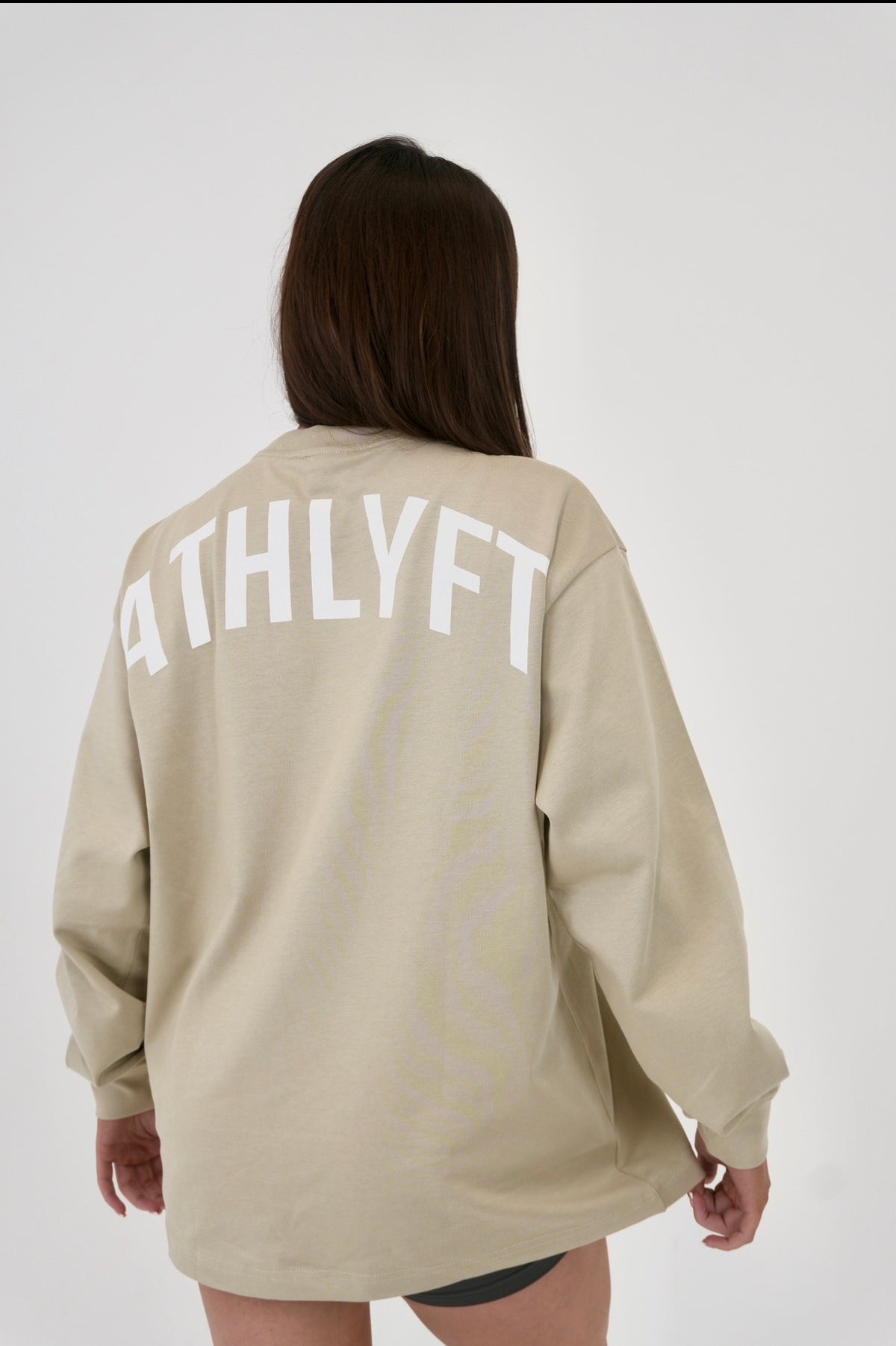 Oversized Long Sleeve Tee - Wheat