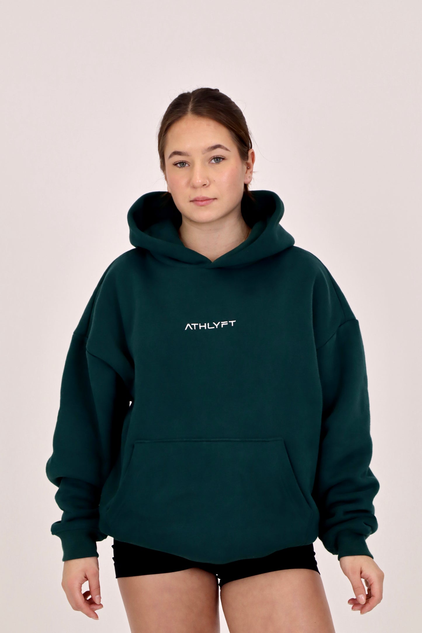 Oversized Heavyweight Hoodie - Forest Green