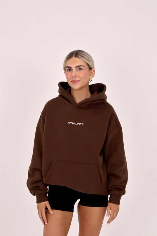 Oversized Heavyweight Hoodie - Chocolate brown