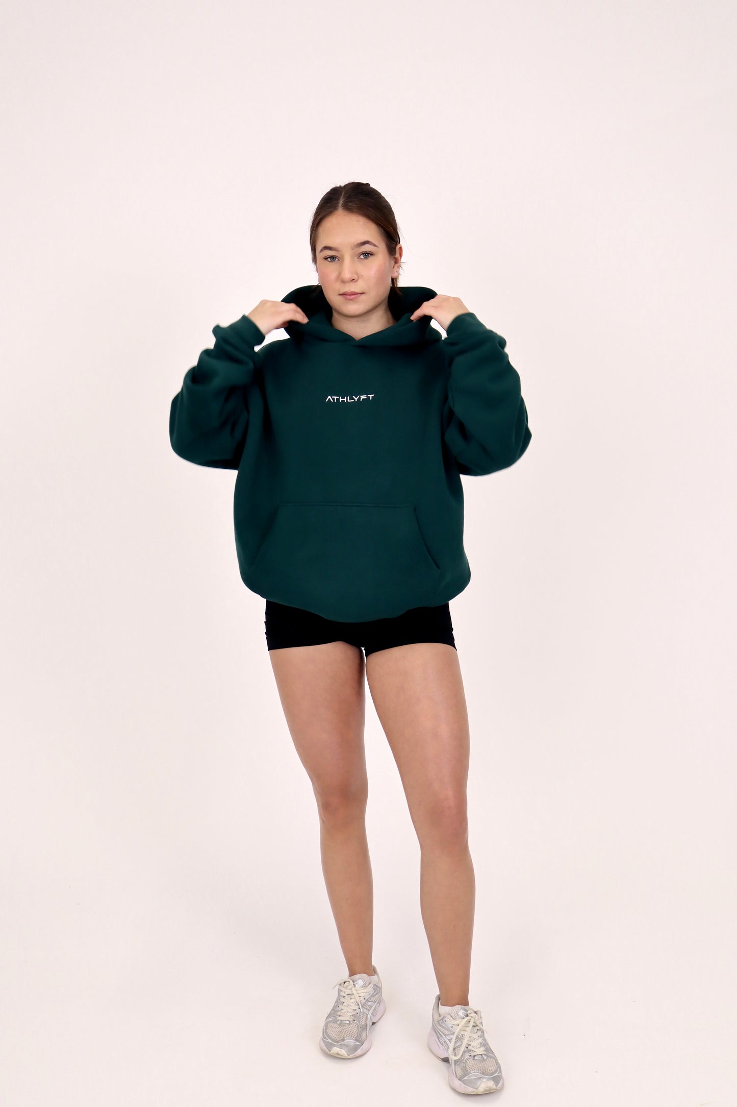 Oversized Heavyweight Hoodie - Forest Green