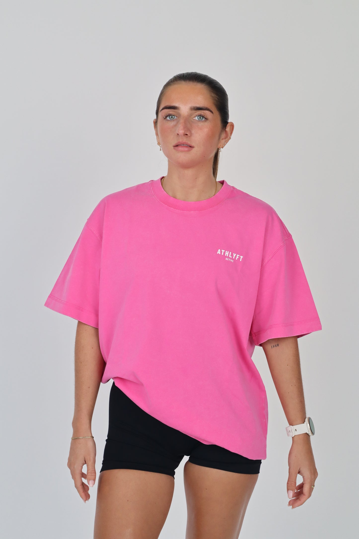 The Stonewash Oversize Tee - Vintage Pink