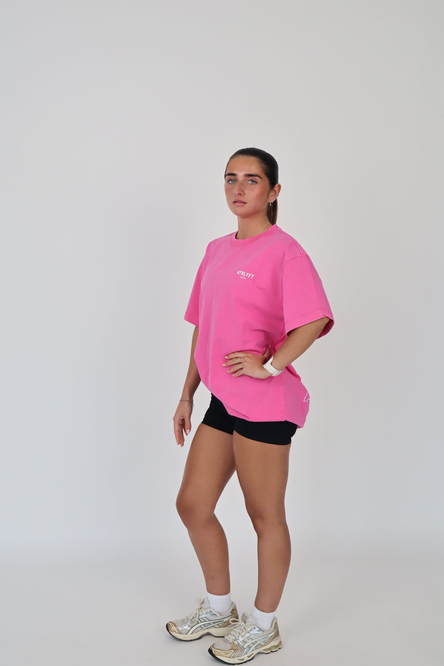 The Stonewash Oversize Tee - Vintage Pink