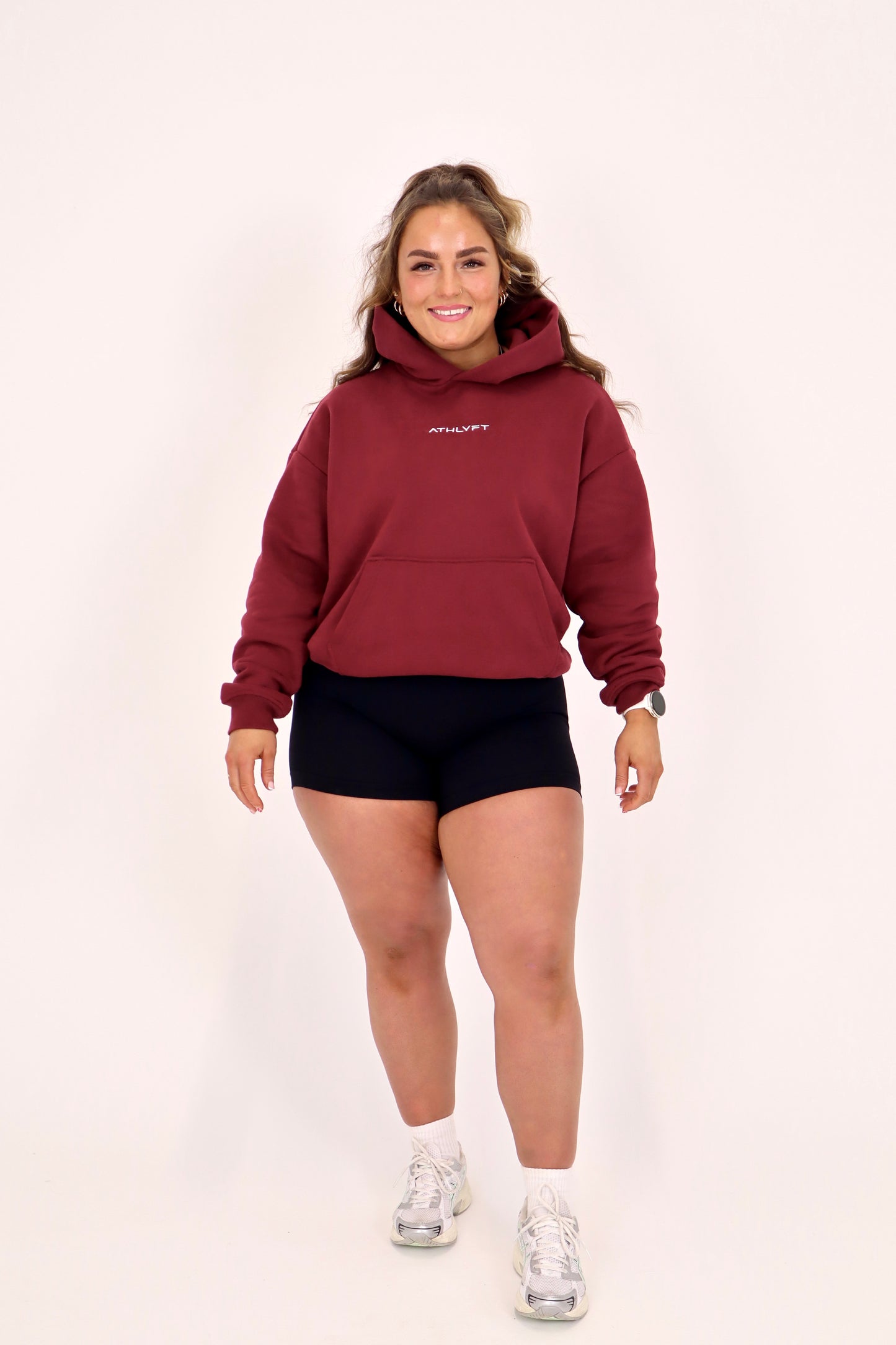 Oversized Heavyweight Hoodie - Pure Maroon