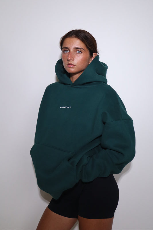 Oversized Heavyweight Hoodie - Forest Green