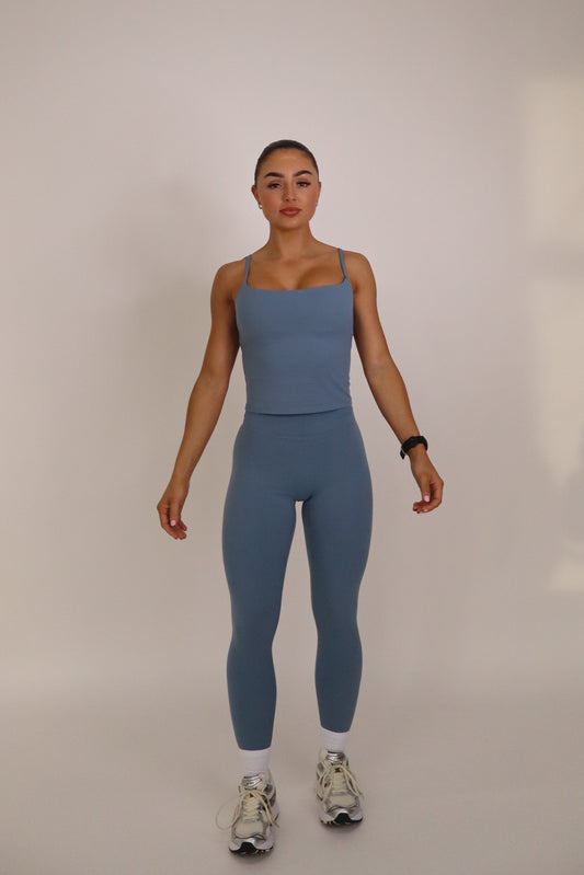 Cloudflow Leggings - Steel Blue