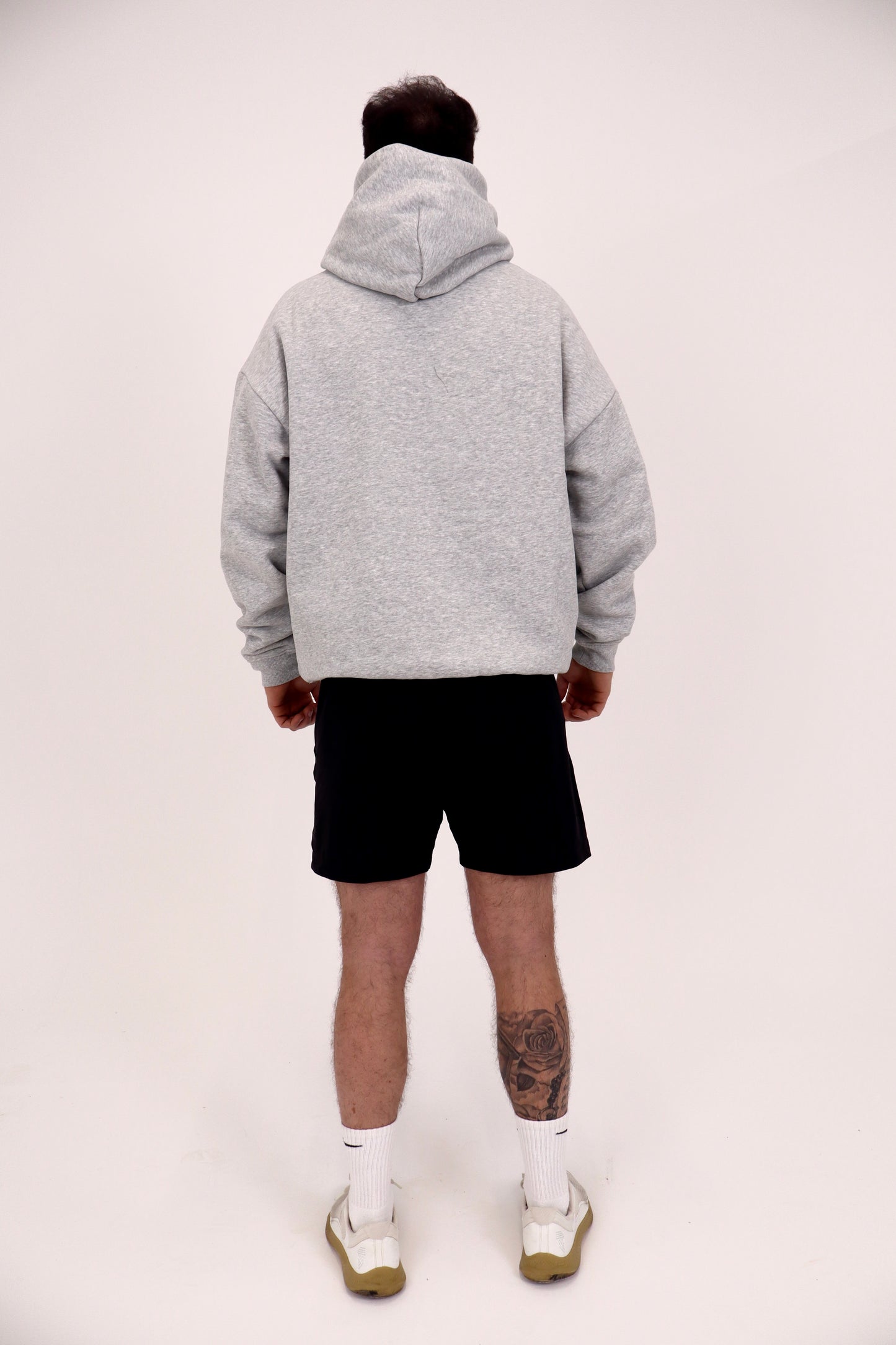 Oversized Heavyweight Hoodie - Marl Grey