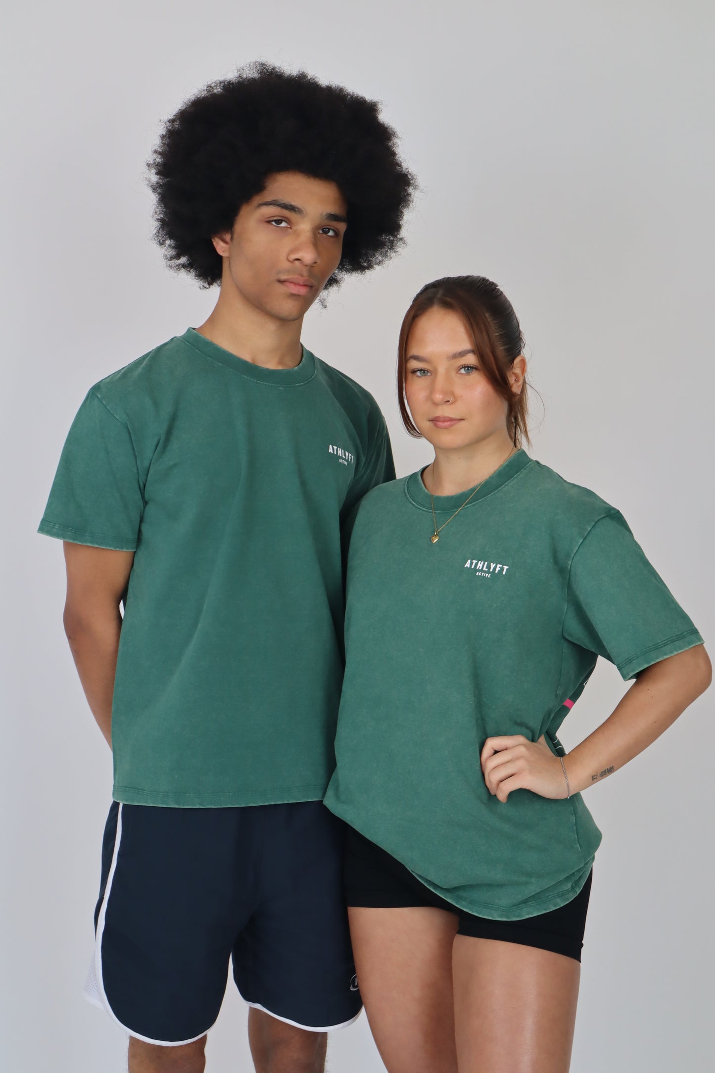 The Stonewash Oversize Tee - Forest Green