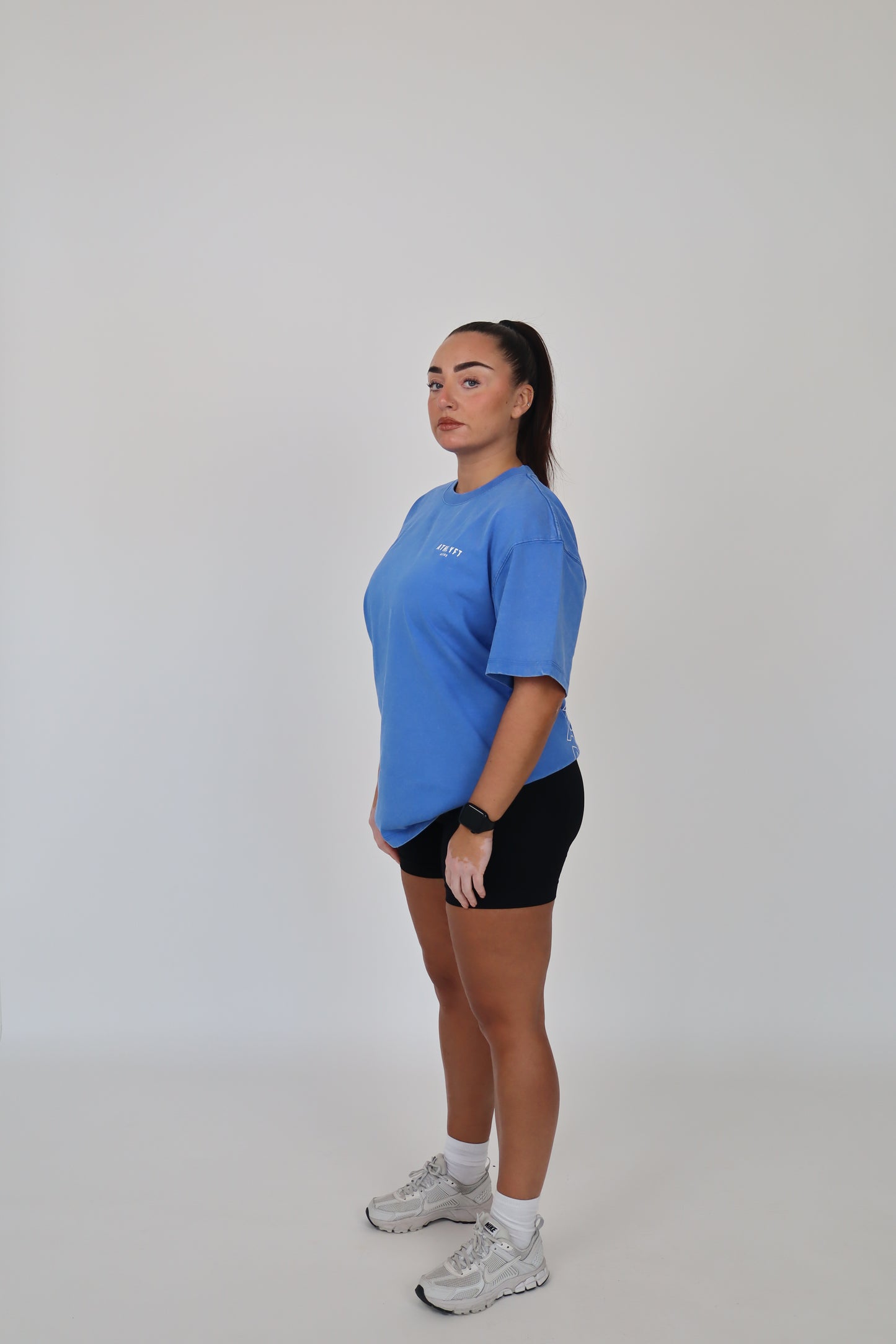 The Stonewash Oversize Tee - Cobalt Blue