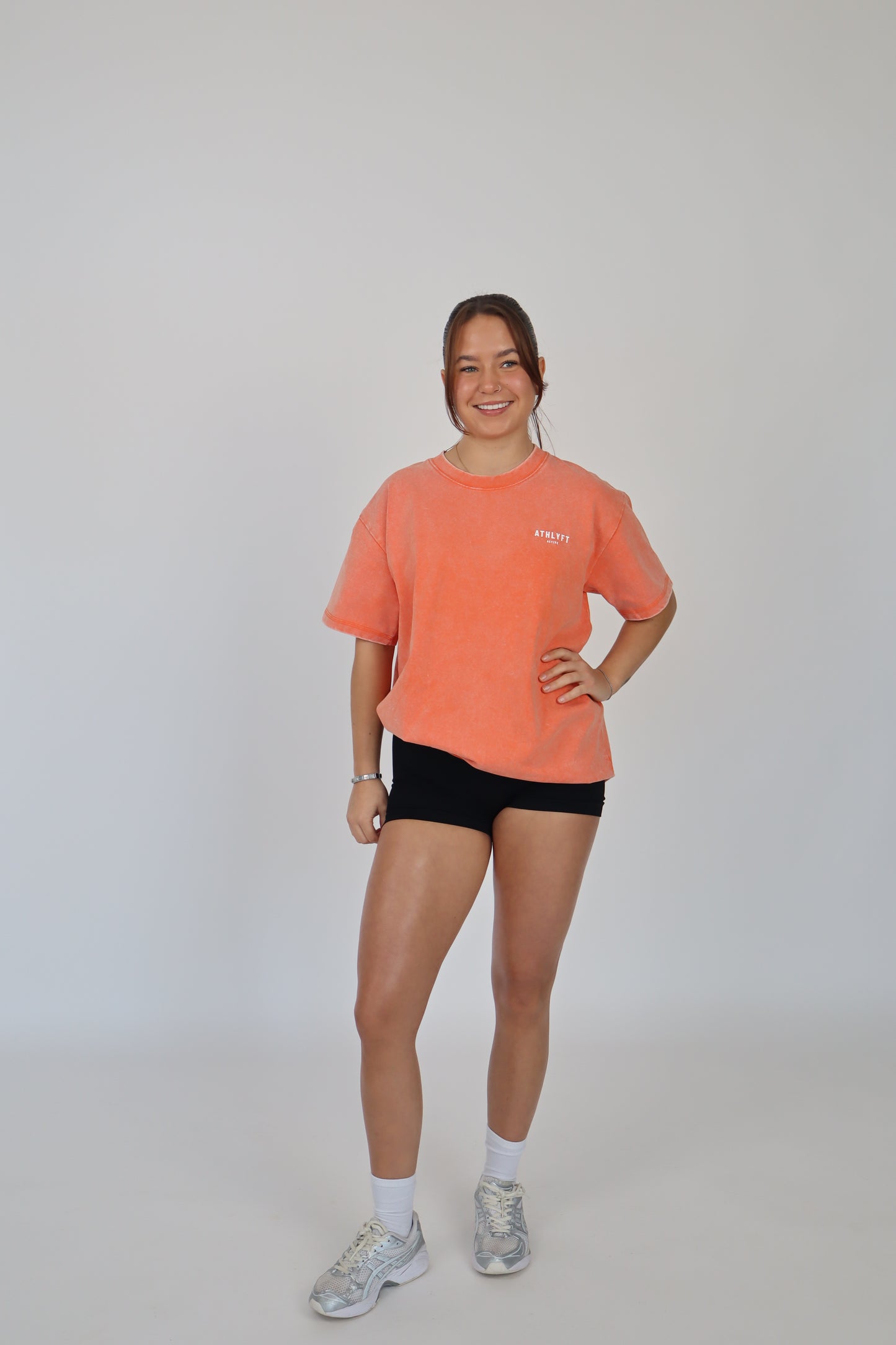 The Stonewash Oversize Tee - Burnt Orange