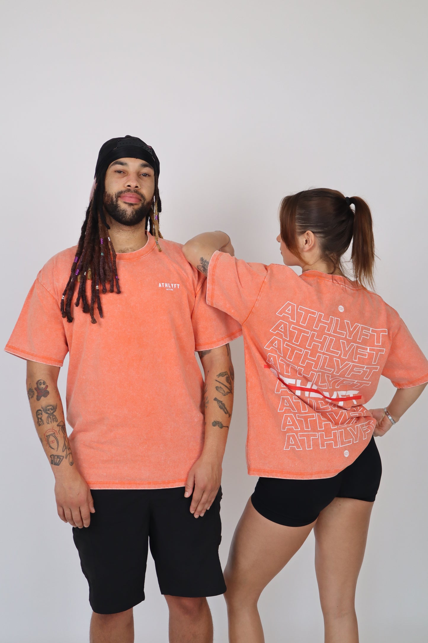 The Stonewash Oversize Tee - Burnt Orange