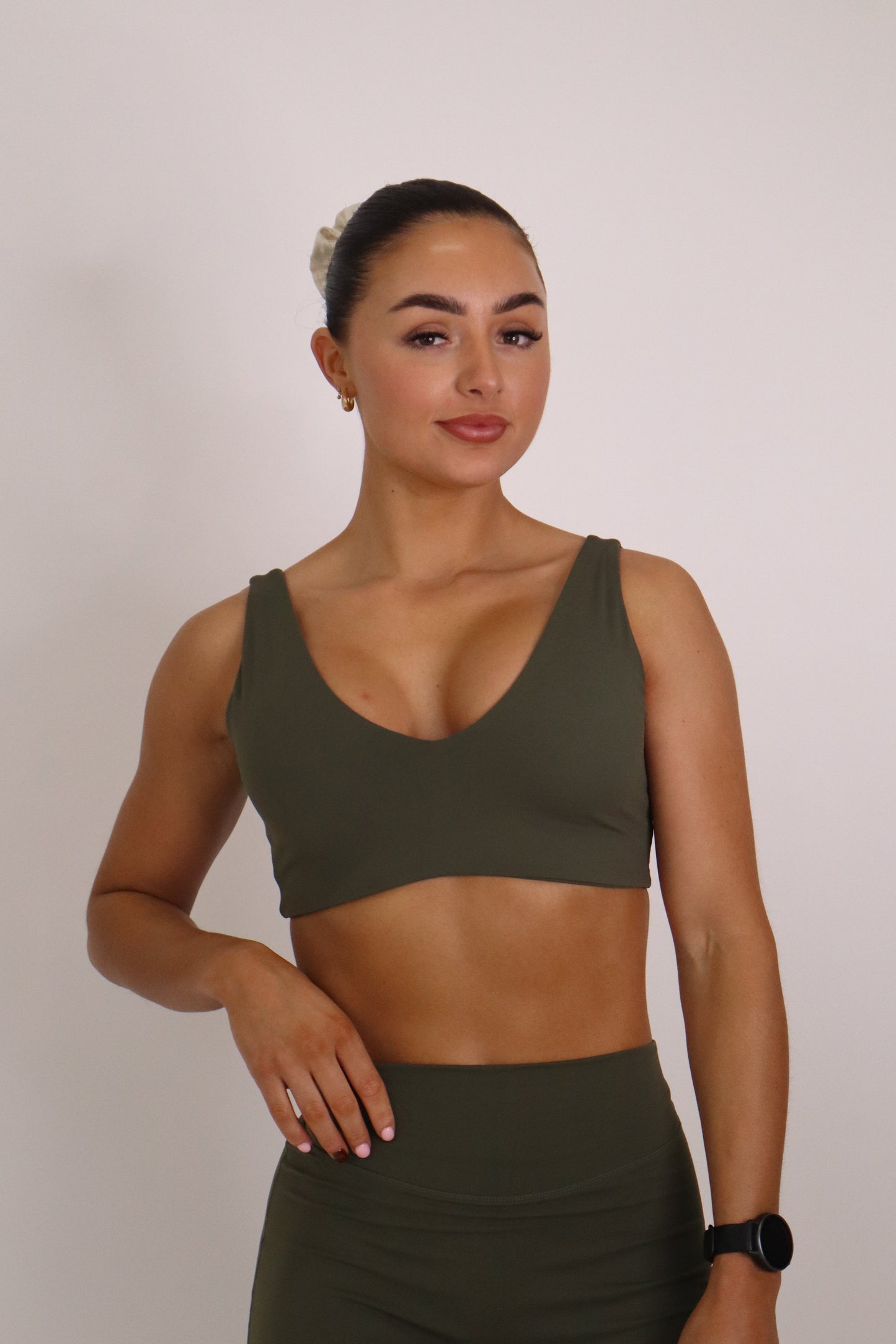 Cloudflow Low Back Bra - Classic Khaki