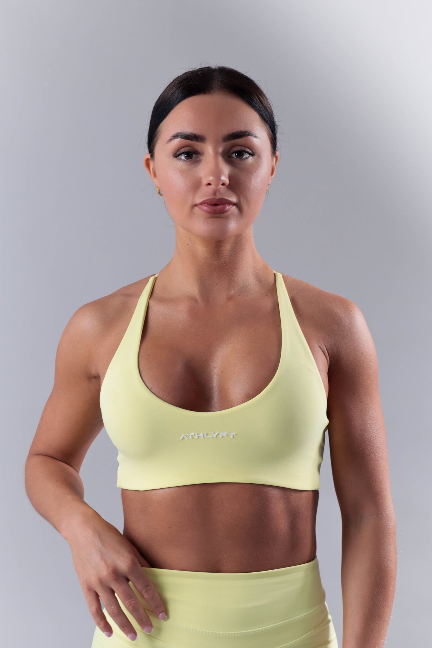 Litelift Minimal Twist Back Bra - Butter Yellow