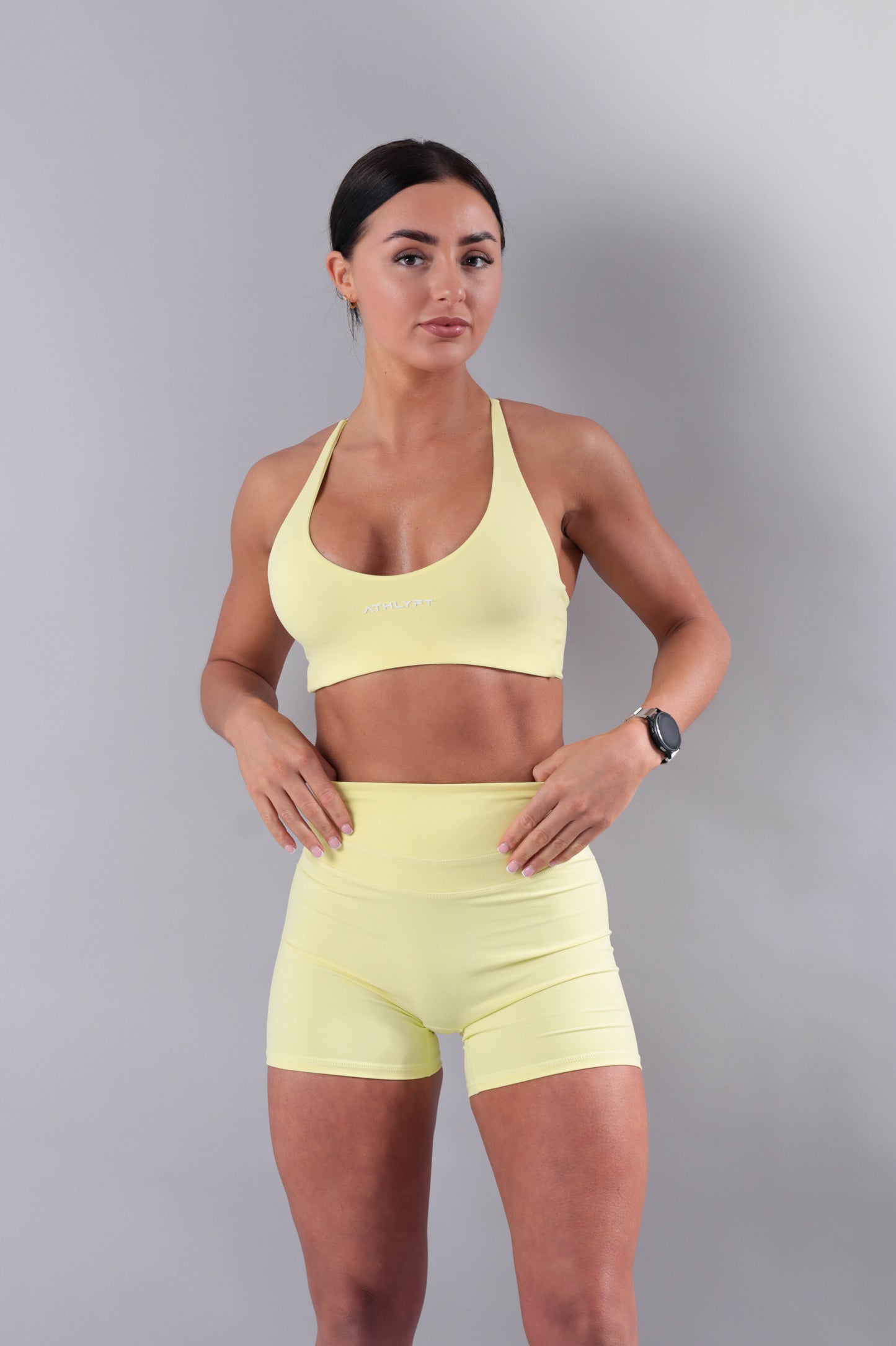 Litelift Minimal Twist Back Bra - Butter Yellow