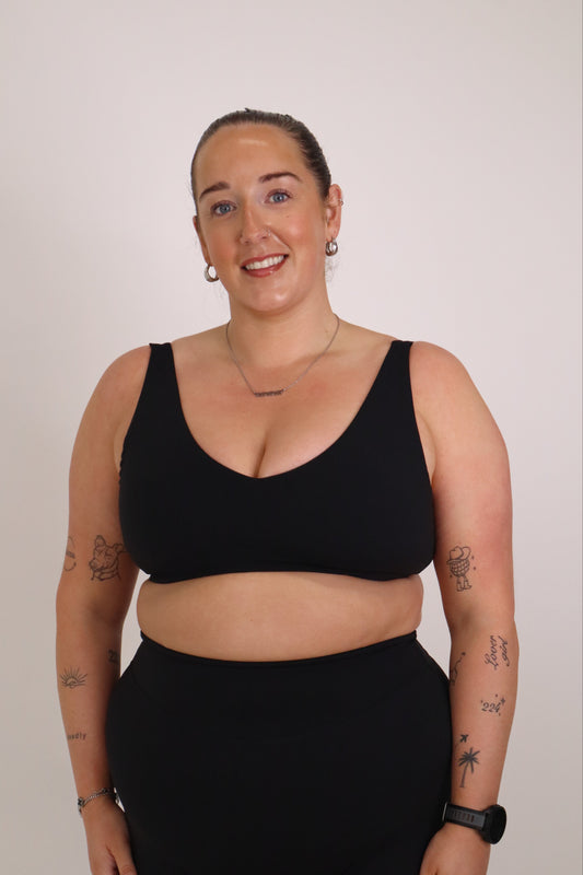 Cloudflow Low Back Bra - True Black