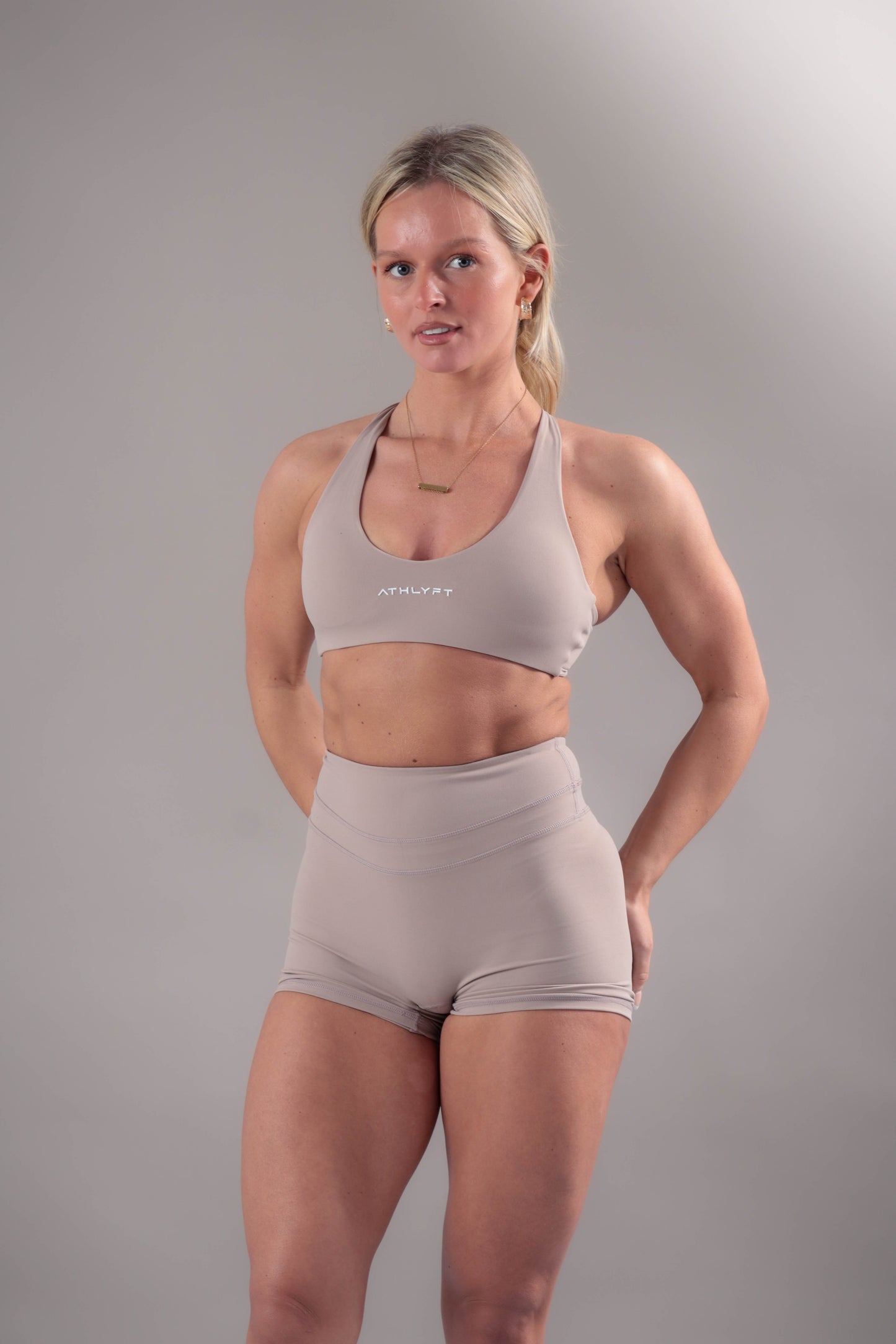 Litelift Minimal Twist Back Bra - Mocha