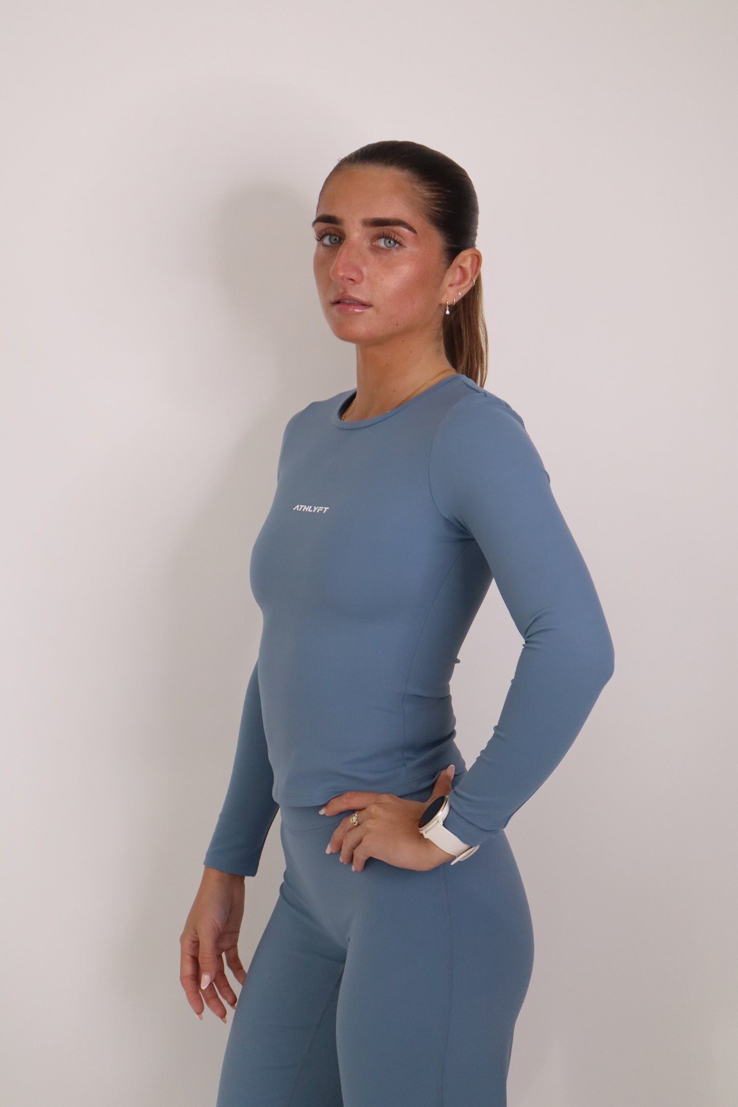 Cloudflow Straight Leg Bottoms - Steel Blue