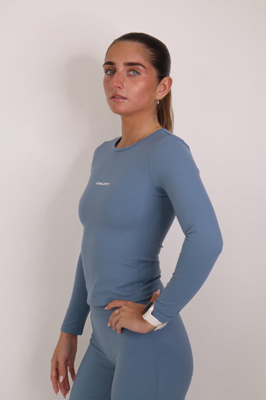 Cloudflow Long Sleeve Top - Steel Blue