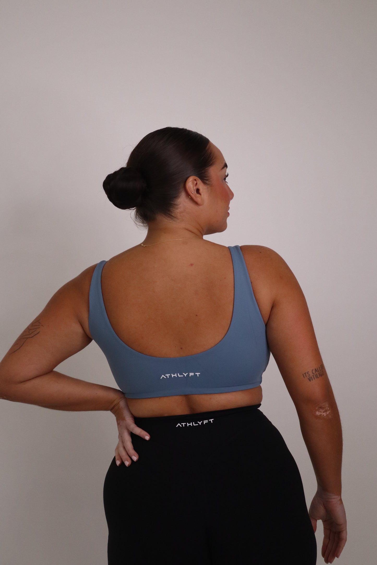 Cloudflow Low Back Bra - Steel Blue