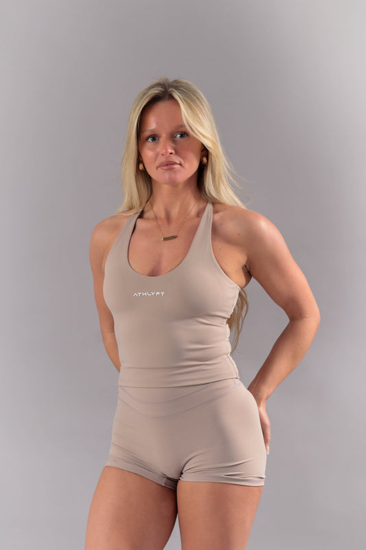 Litelift Twist Back Vest - Mocha