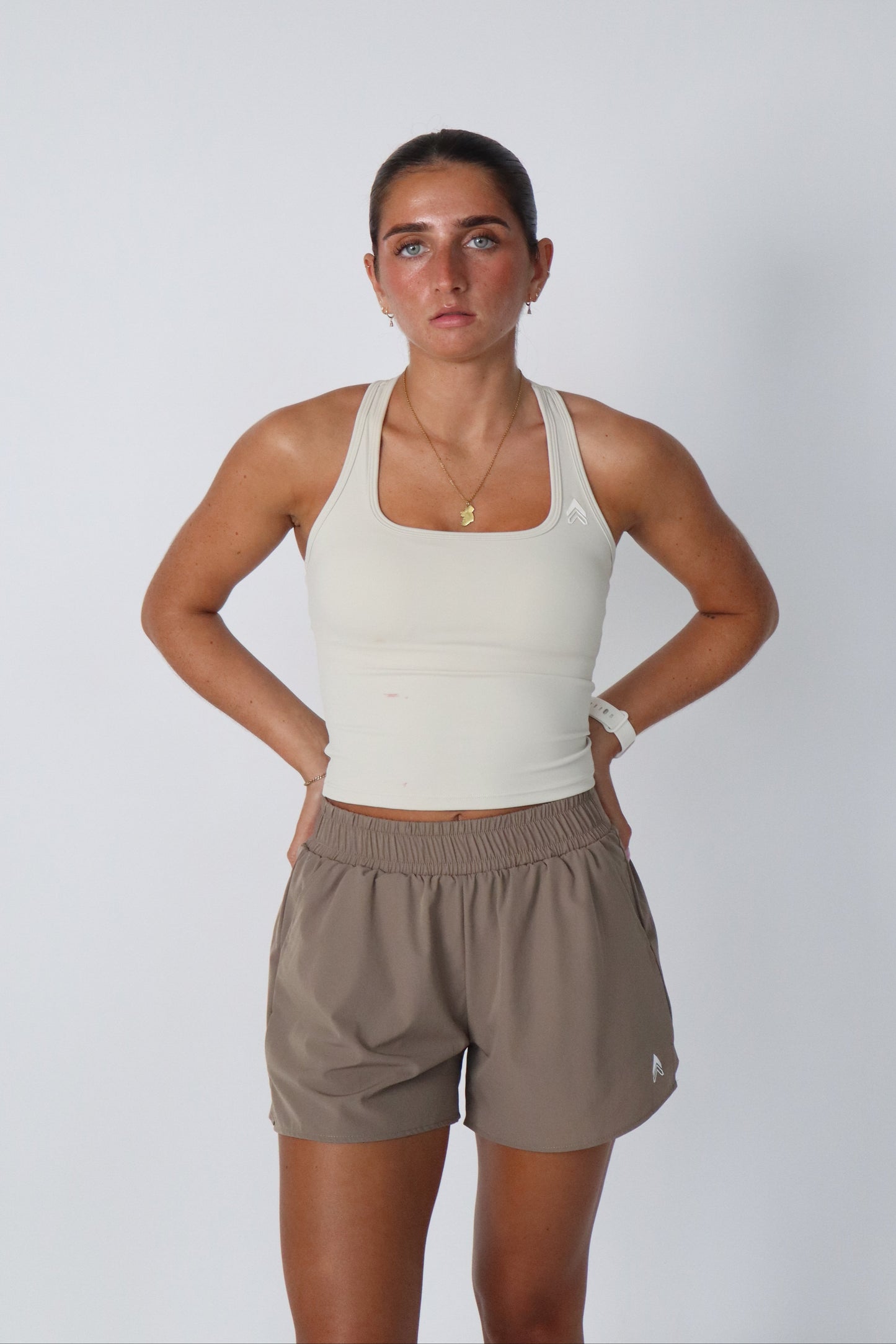 Hybrid Double Layer Shorts - Mushroom