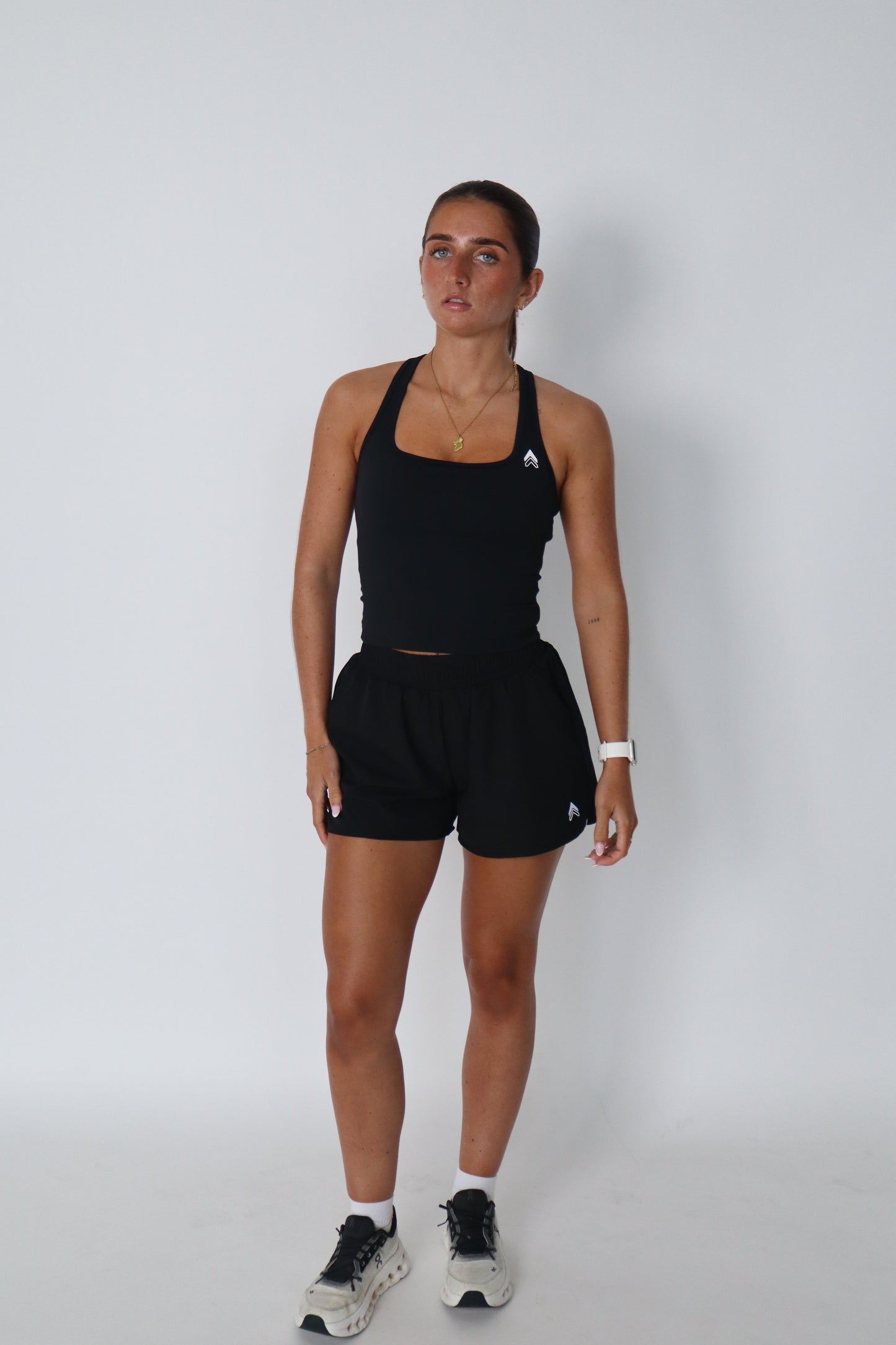 Racer Back Tank - Black