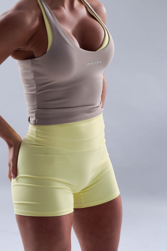 Litelift High Waisted Shorts 6" - Butter Yellow