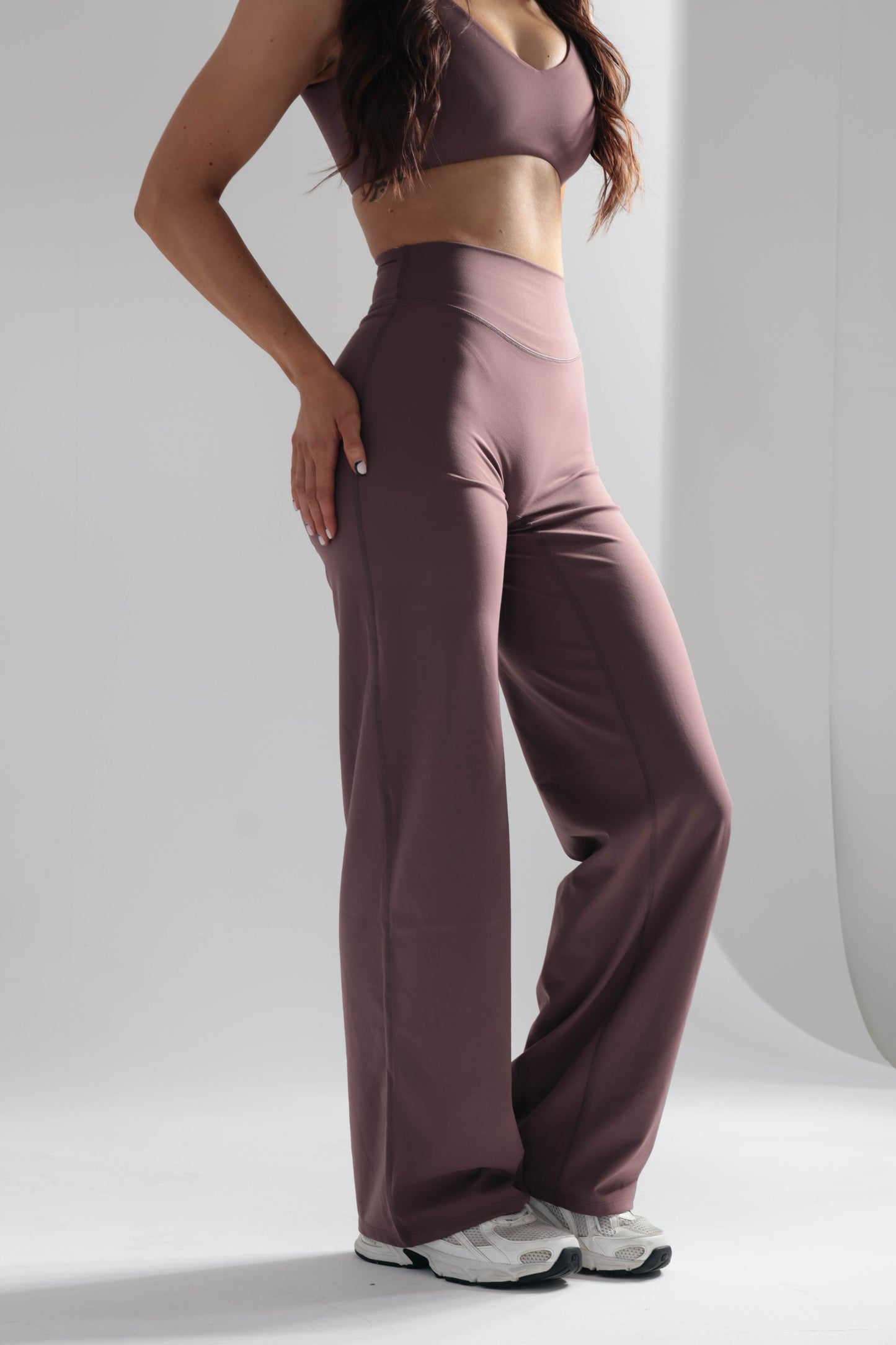 Cloudflow Straight Leg Bottoms -  Deep Mauve