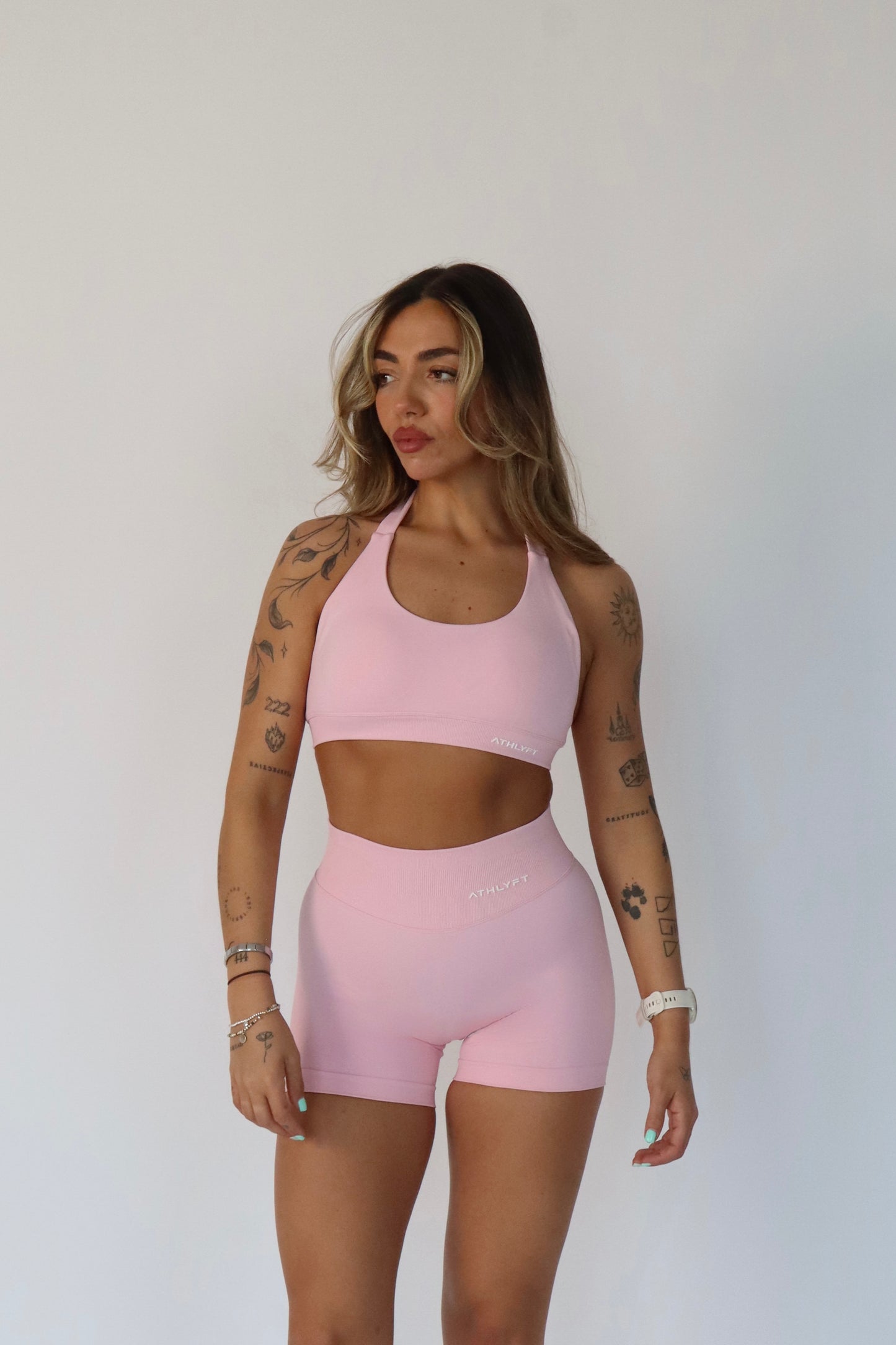 Core Halter Bra - Petal