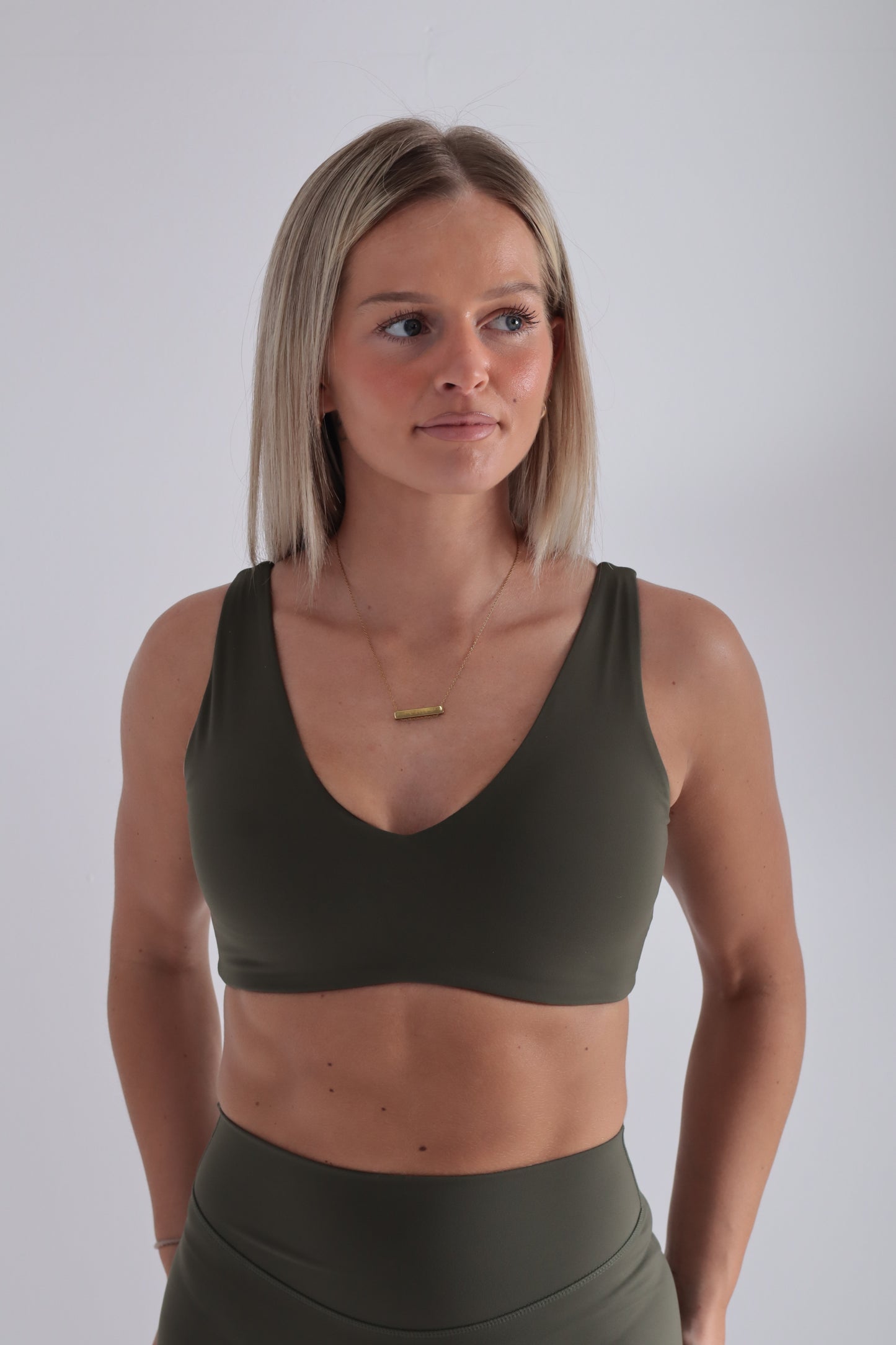 Cloudflow Low Back Bra - Classic Khaki