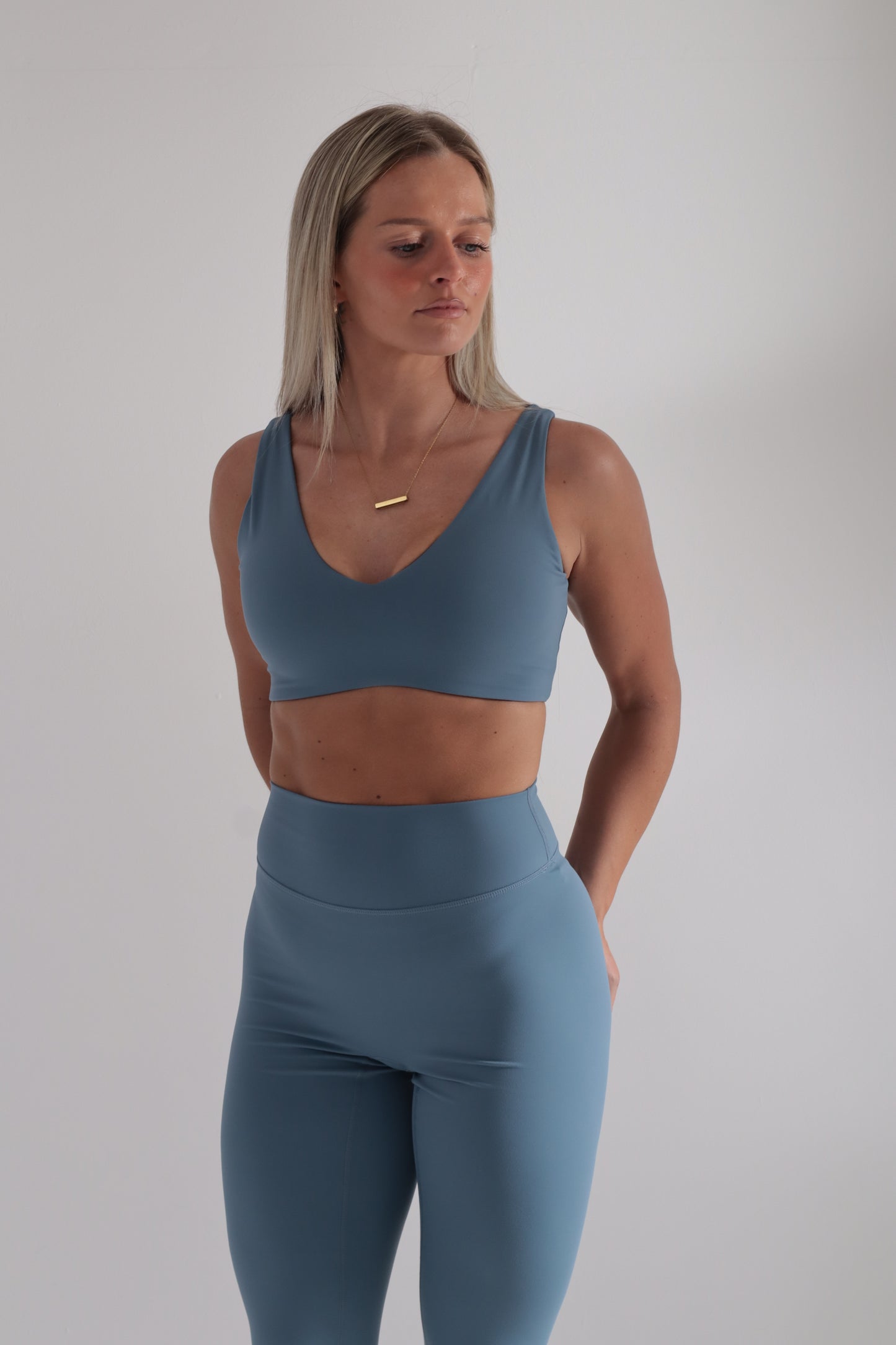 Cloudflow Leggings - Steel Blue