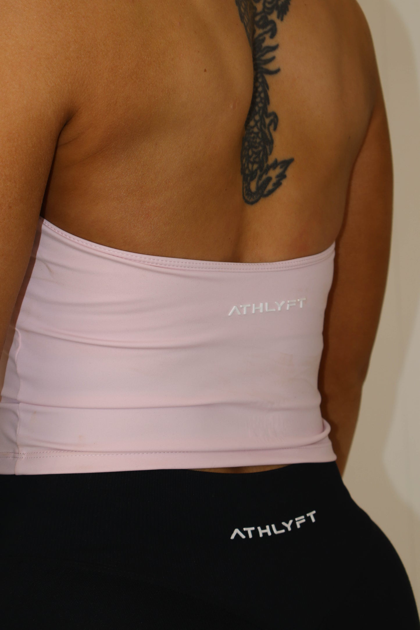 V-Neck Halter Vest - Baby Pink